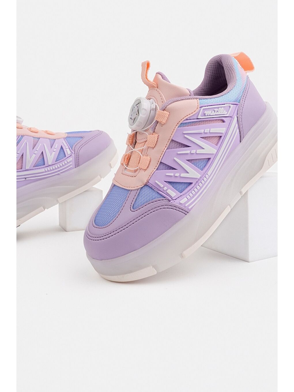 Lila SKATE Çocuk Işıklı Patenli Tekerlekli Sneaker Spor Ayakkabı-5