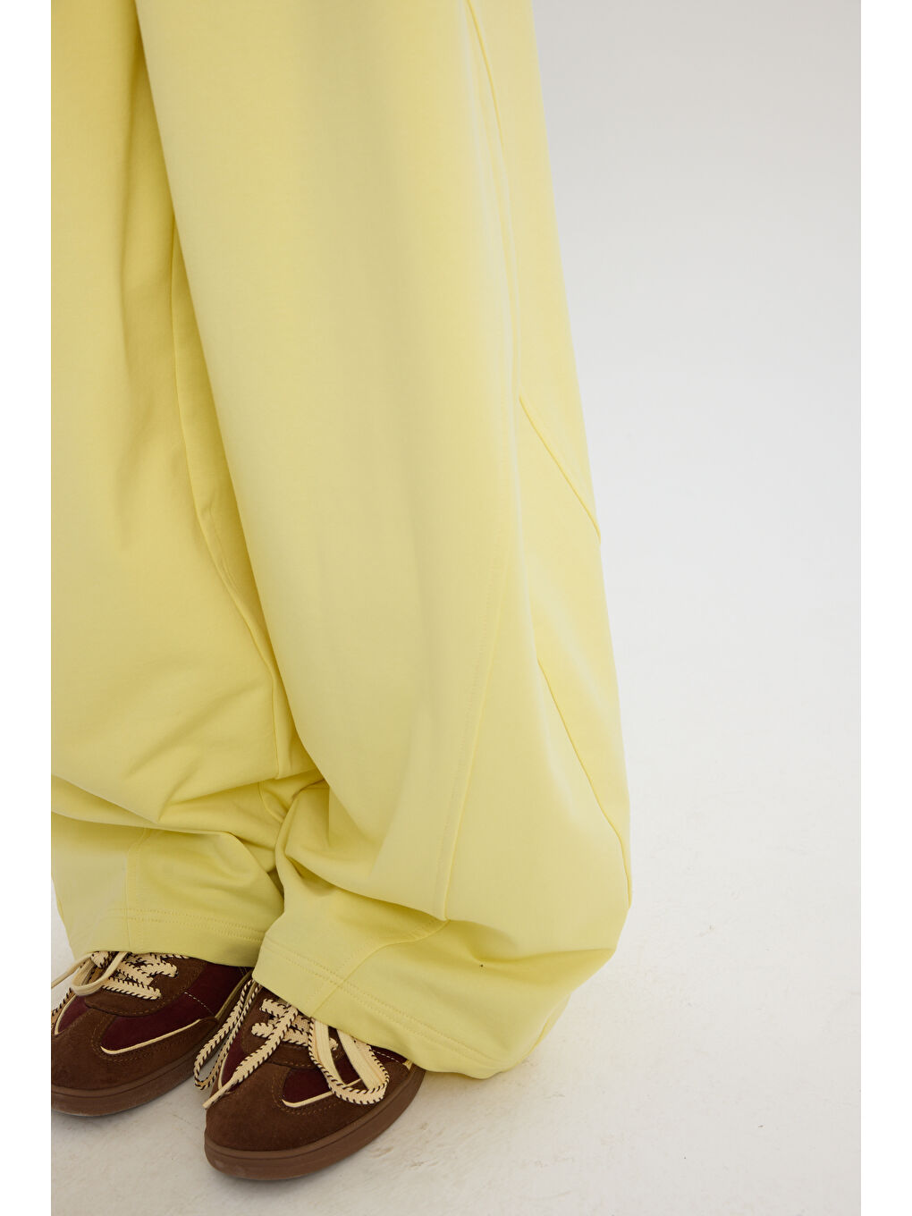 Scarlet Sarı Crop Eşofman Takım-7