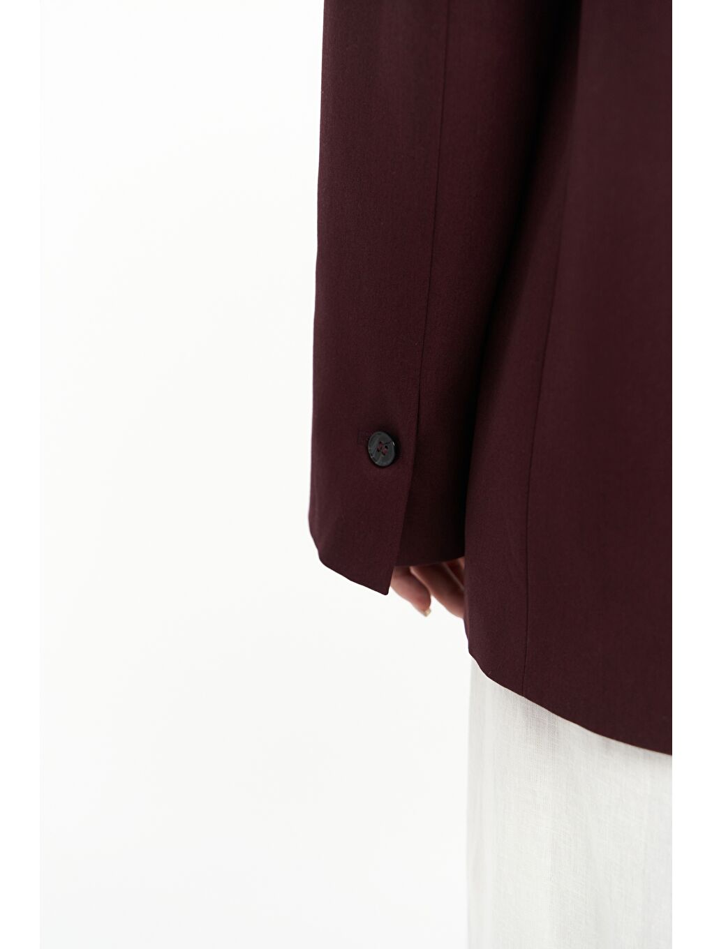 Volda Yaka Detay Bordo Blazer-7