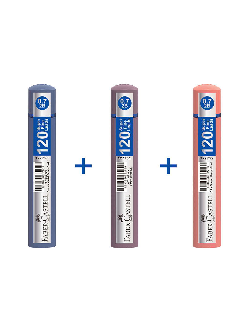 Grip, 0,7mm 120'li Min,3'lü Set, 2B Mekanik Kalem Ucu, Soft‑Touch, Kolay Taşınabilir