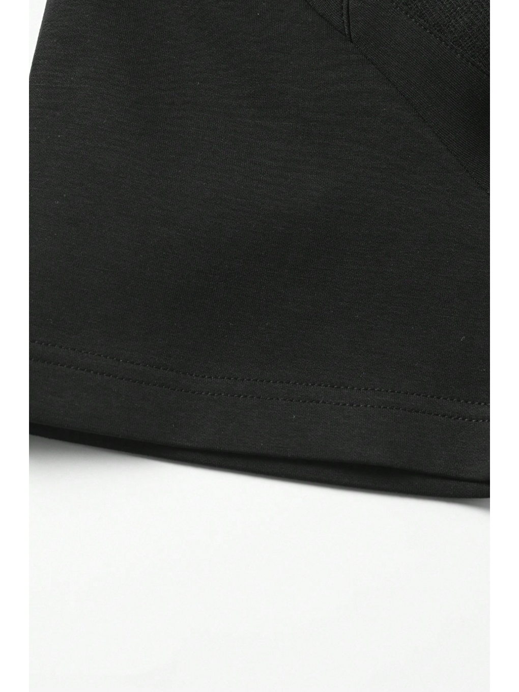 Siyah Erkek Tişört Basic Bisiklet Yaka Tişört Rahat Kesim Dökümlü Günlük Spor Tshirt-4