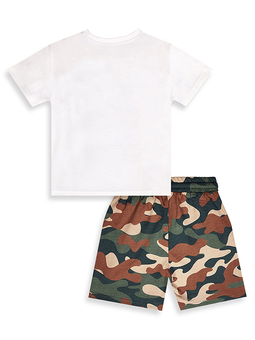 Beyaz Camp Erkek Çocuk T-shirt Şort Takım-1