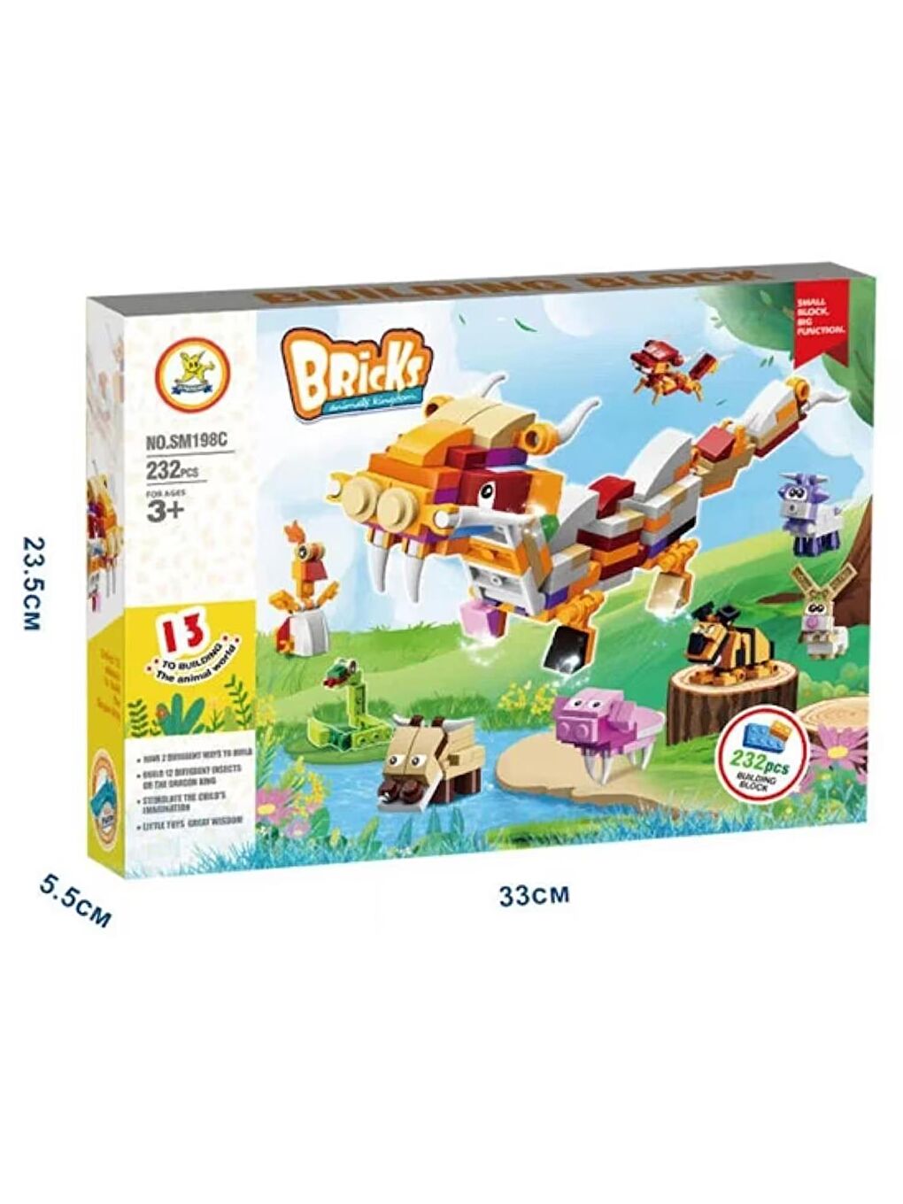 Bricks Lego Hayvanlar 12 Li Set 232 Parça (SM198C) GKO