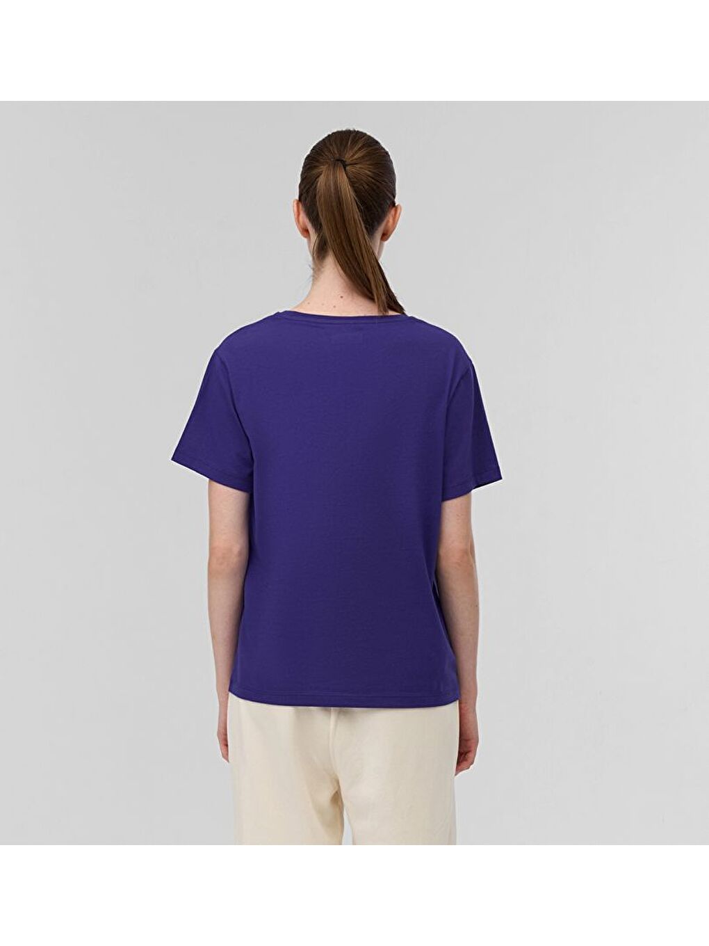 Mor CSC Stacked Mini Gem Logo Kadın Kısa Kollu T-Shirt CS0316-1