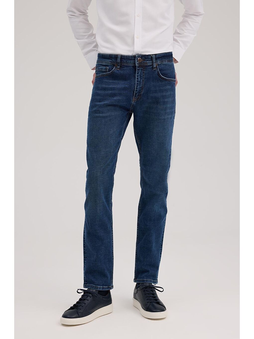 Lacivert Slim Fit Jean Pantolon-1