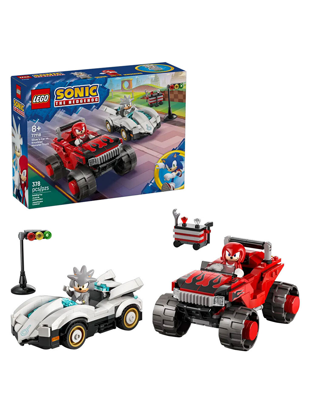 Sonic Silver’ın Arabası vs Knuckles Canavar Kamyonu 77118