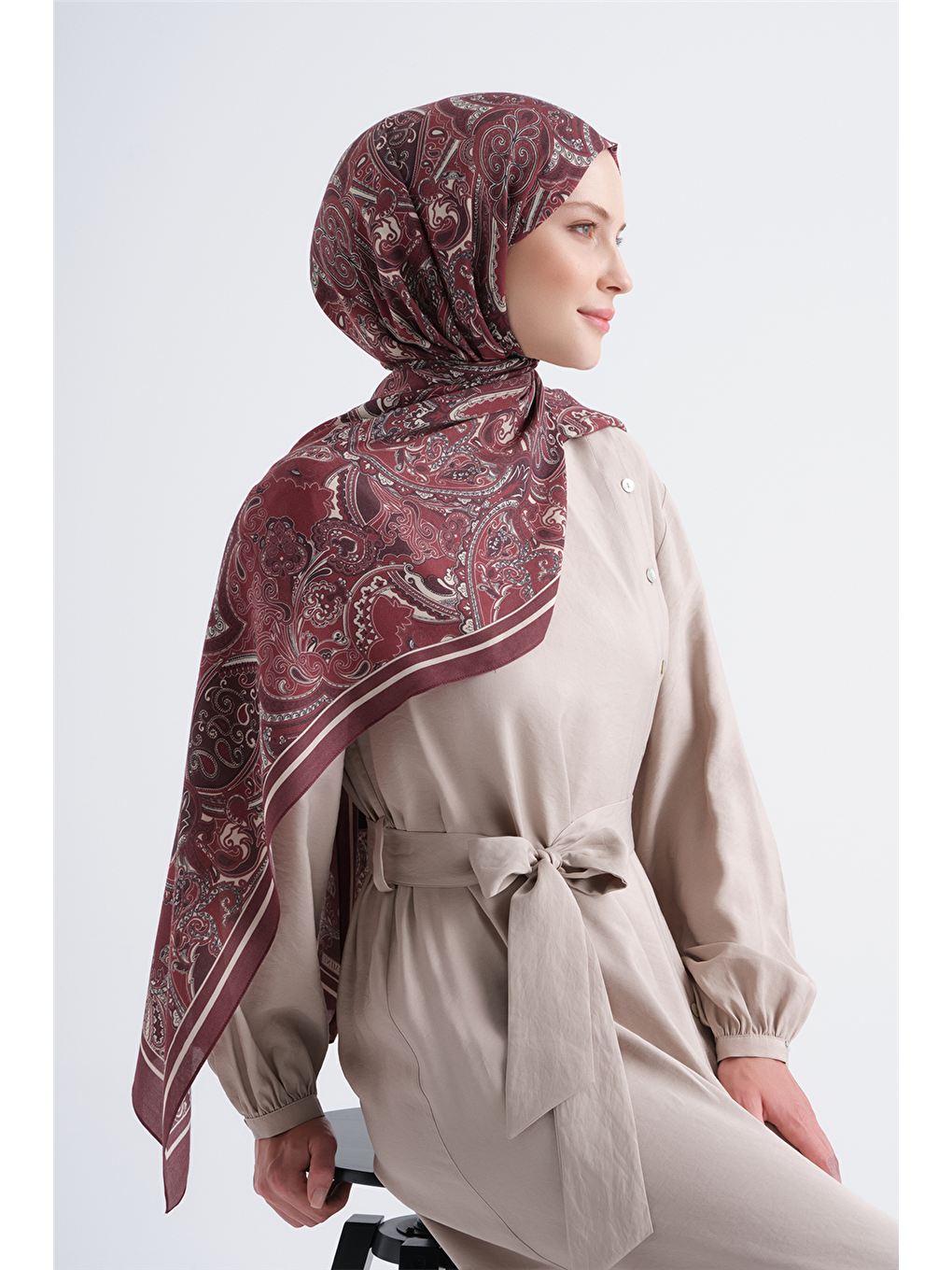 Bordo Pure Şal 3907 37