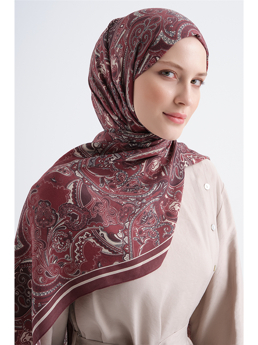 Bordo Pure Şal 3907 37-1