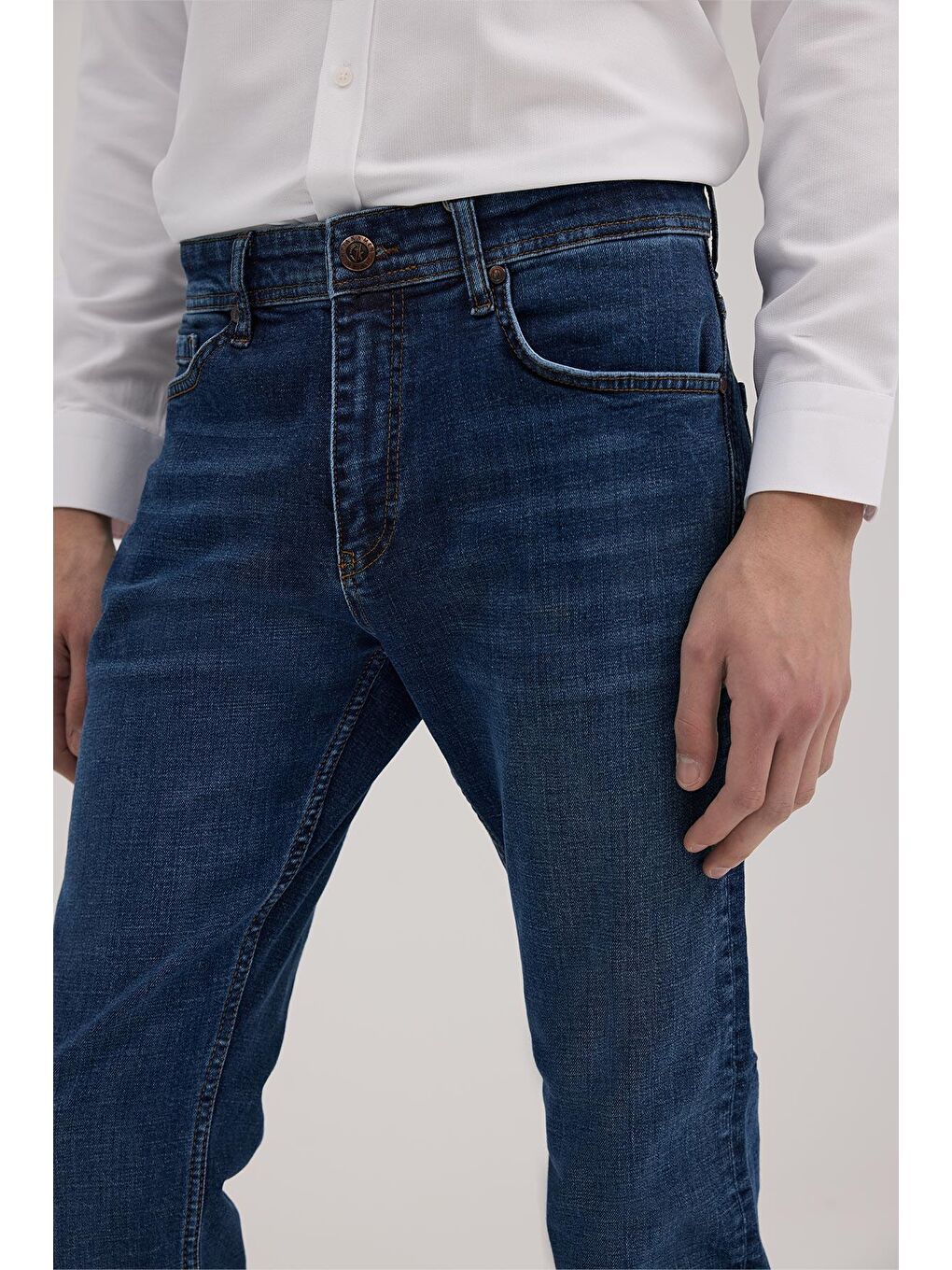 Lacivert Slim Fit Jean Pantolon-2