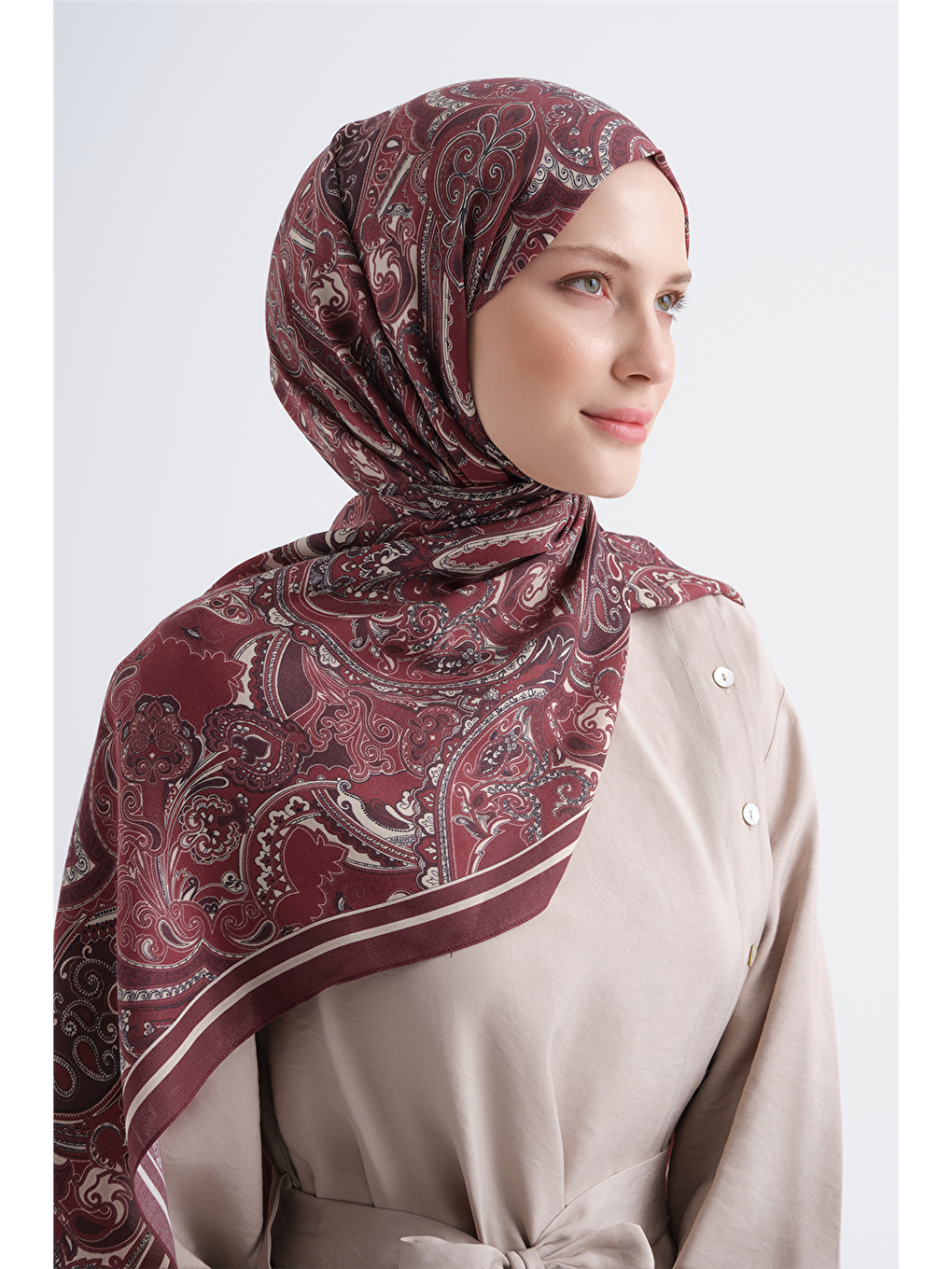 Bordo Pure Şal 3907 37-2
