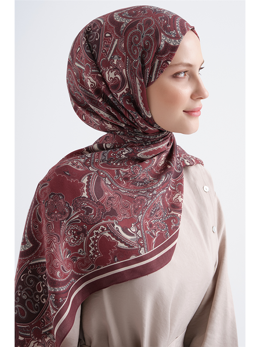 Bordo Pure Şal 3907 37-3