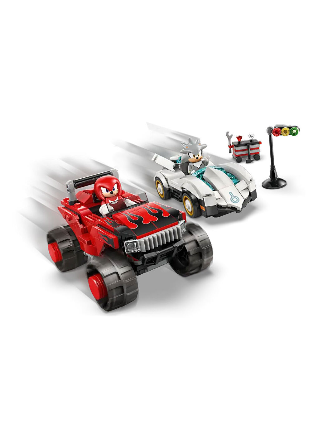 Sonic Silver’ın Arabası vs Knuckles Canavar Kamyonu 77118-2