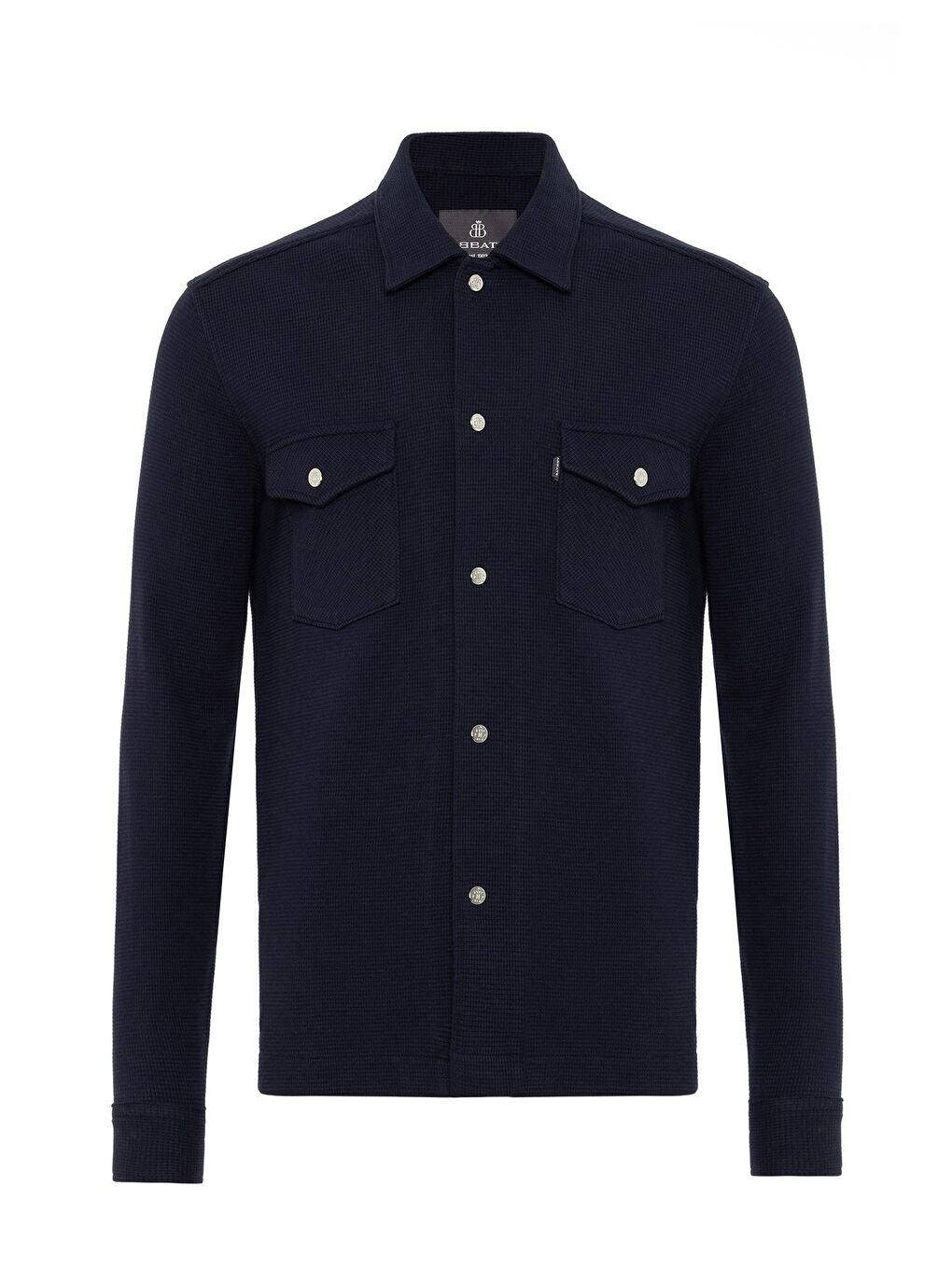 Urbano Armür Overshirt Pamuklu Oversize Fit Lacivert Klasik Yaka Erkek Düz Gömlek-4