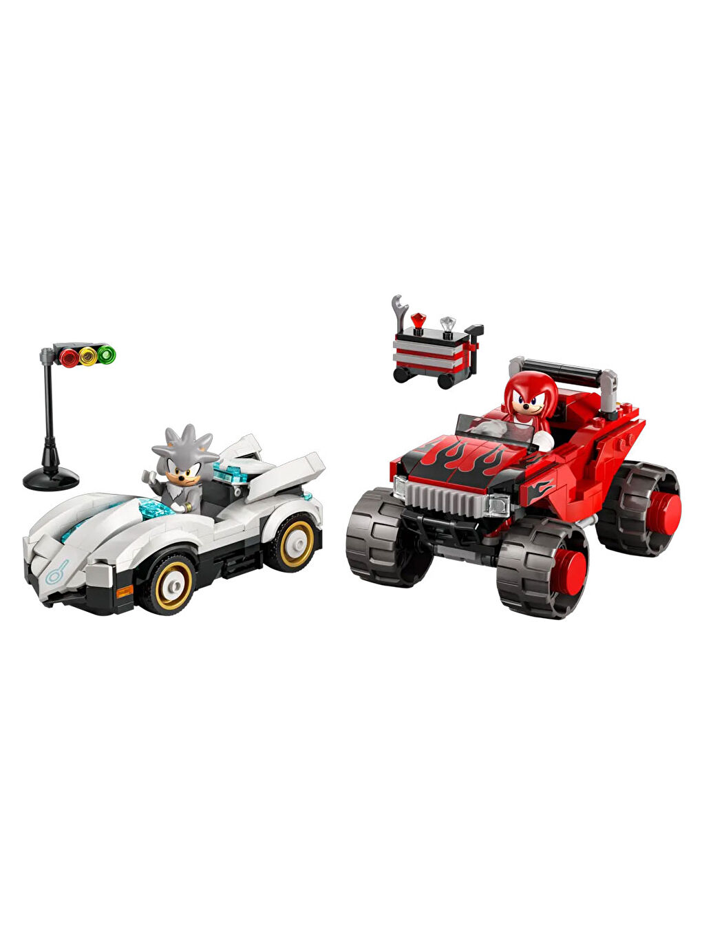 Sonic Silver’ın Arabası vs Knuckles Canavar Kamyonu 77118-5