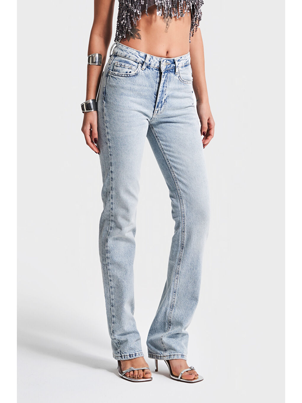 Mavi Kadın T.Kot Rengi 4S5-32 Straight Slim Fit Esnek Kumaş Yüksek Bel Denim Jean