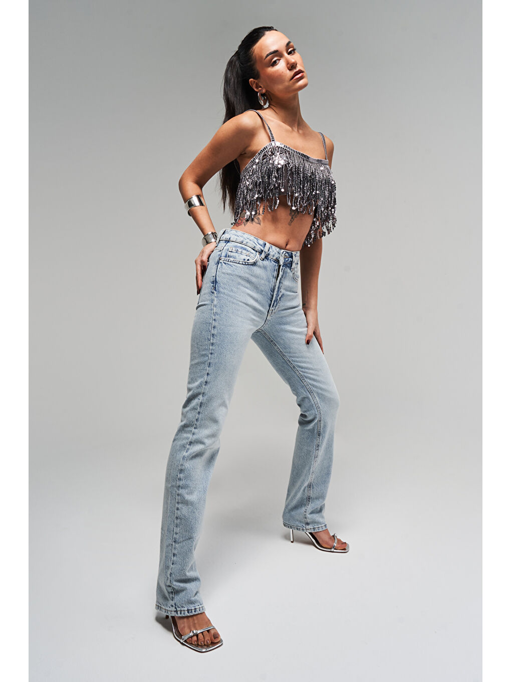 Mavi Kadın T.Kot Rengi 4S5-32 Straight Slim Fit Esnek Kumaş Yüksek Bel Denim Jean-1