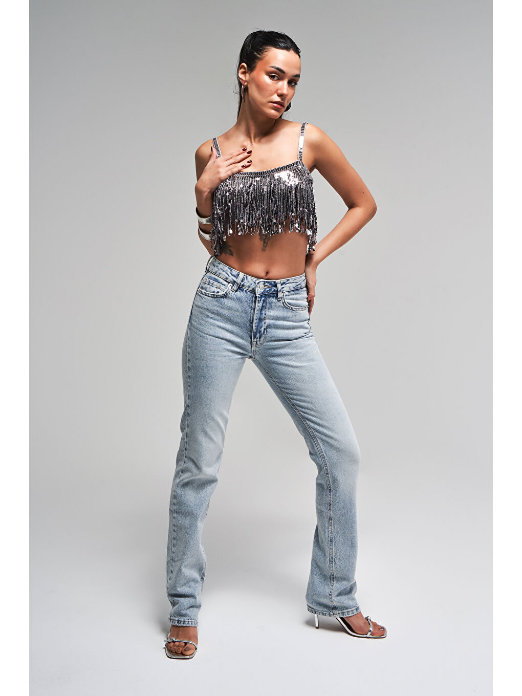 Mavi Kadın T.Kot Rengi 4S5-32 Straight Slim Fit Esnek Kumaş Yüksek Bel Denim Jean-3