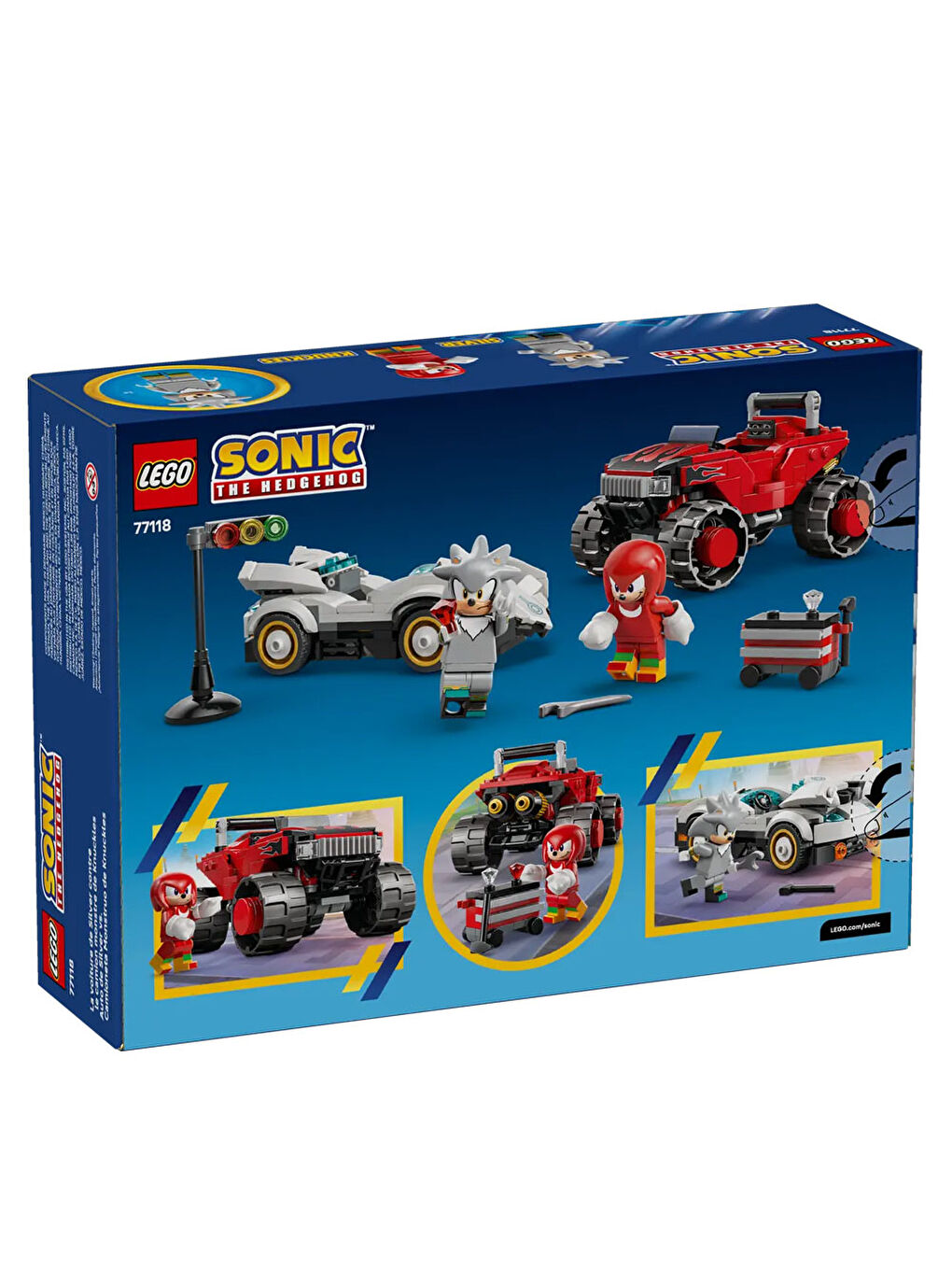 Sonic Silver’ın Arabası vs Knuckles Canavar Kamyonu 77118-6