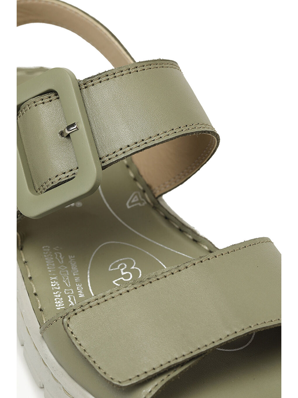 166245.Z5FX Yeşil Kadın Comfort Sandalet-6
