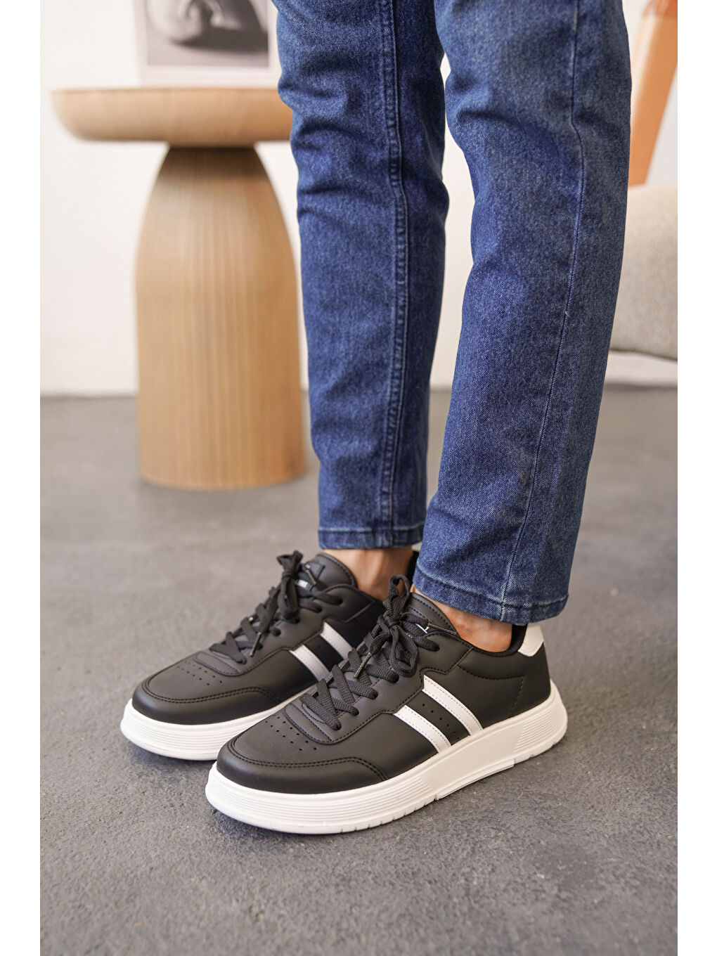 Siyah Daxors D0163 Günlük Ortopedik Erkek Sneaker Spor Ayakkabı-3