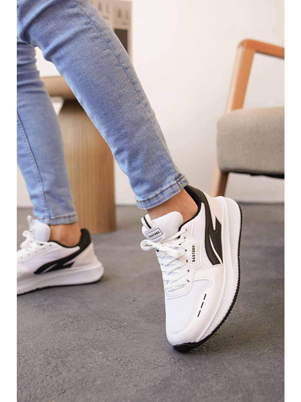 Beyaz Daxors D0128 Günlük Ortopedik Erkek Sneaker Spor Ayakkabı-1