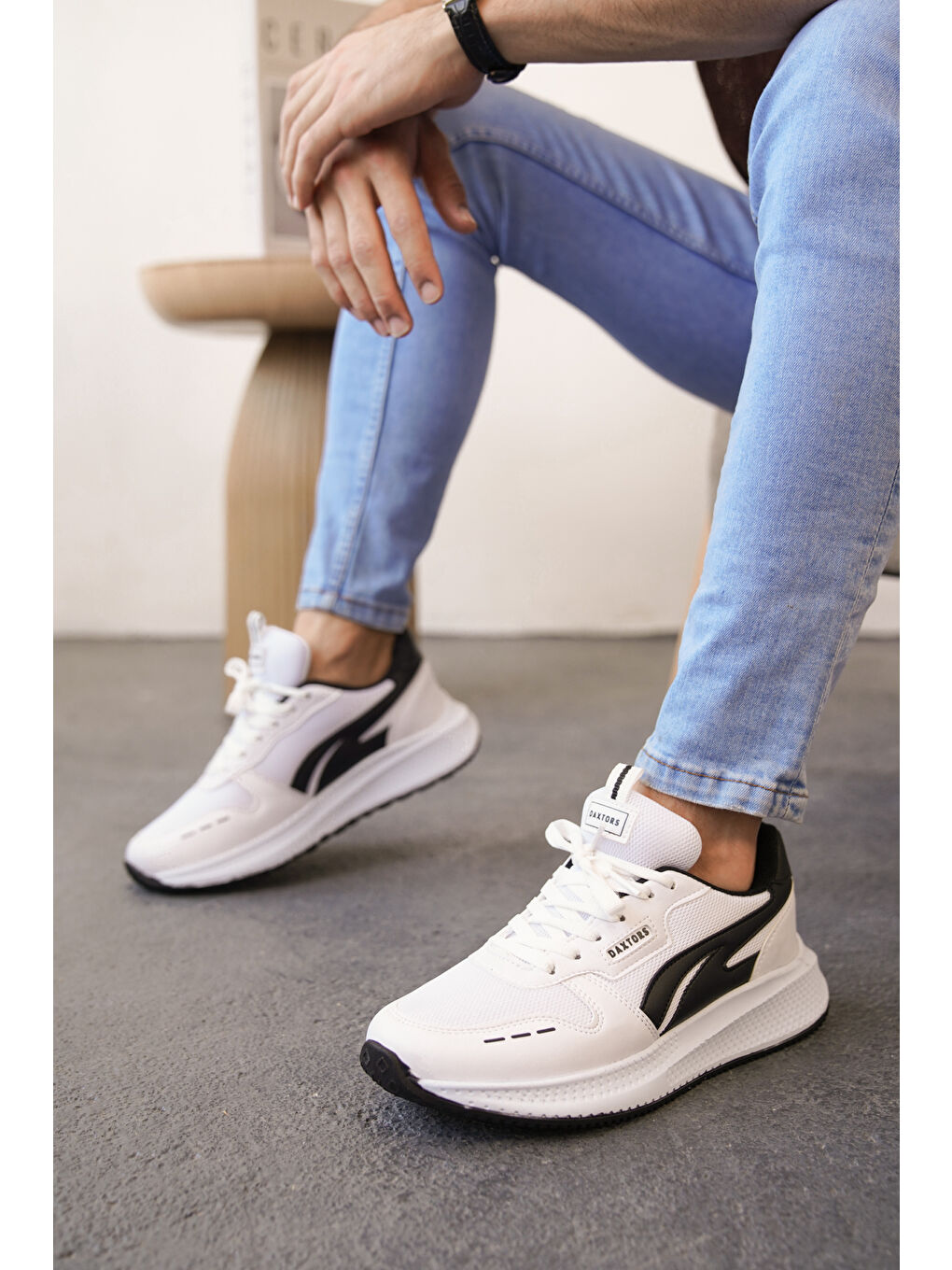 Beyaz Daxors D0128 Günlük Ortopedik Erkek Sneaker Spor Ayakkabı-2