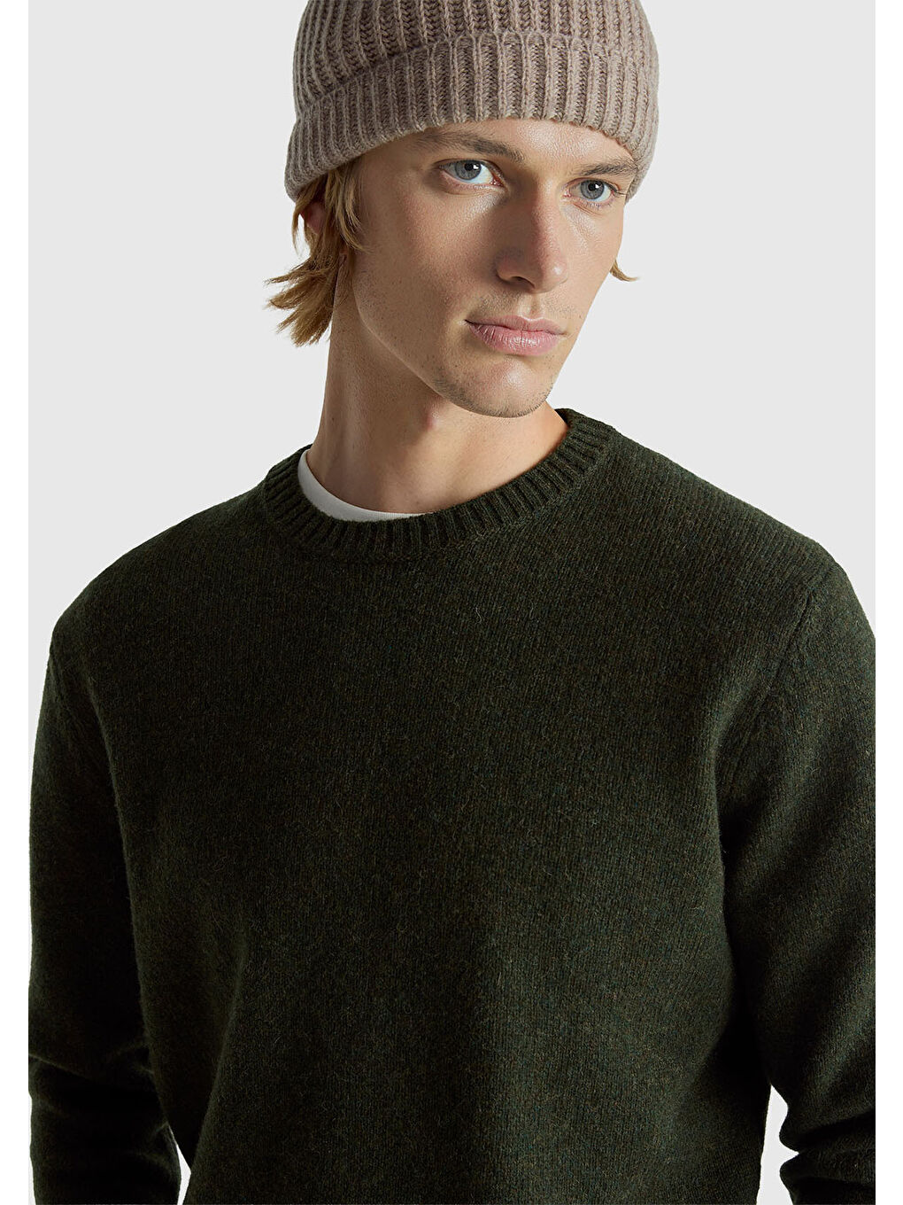 Erkek Siyah Bisiklet Yaka Shetland Kazak-5