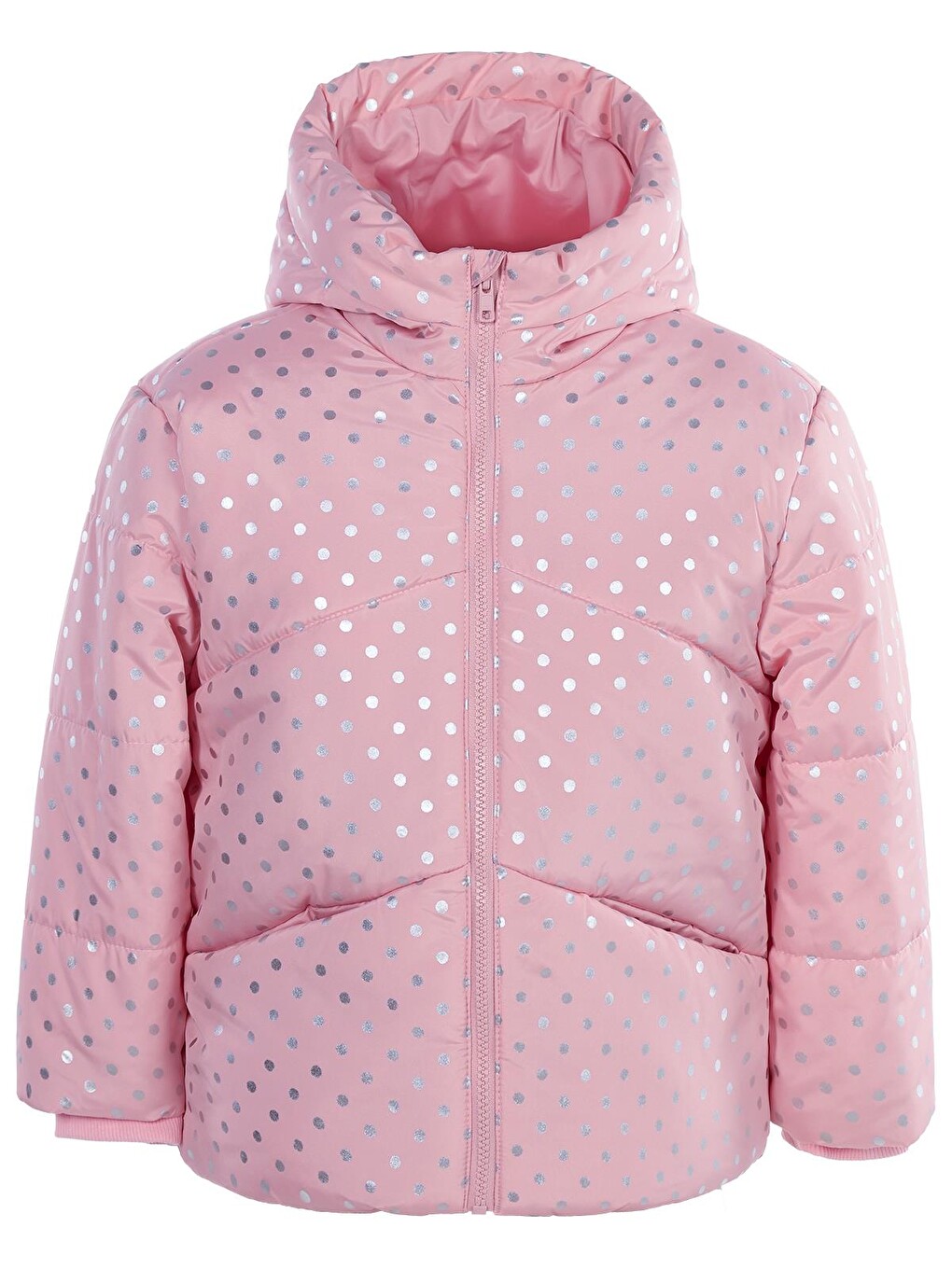 Girls Puantiye Baskılı 6-9 Yaş Mont - Pembe