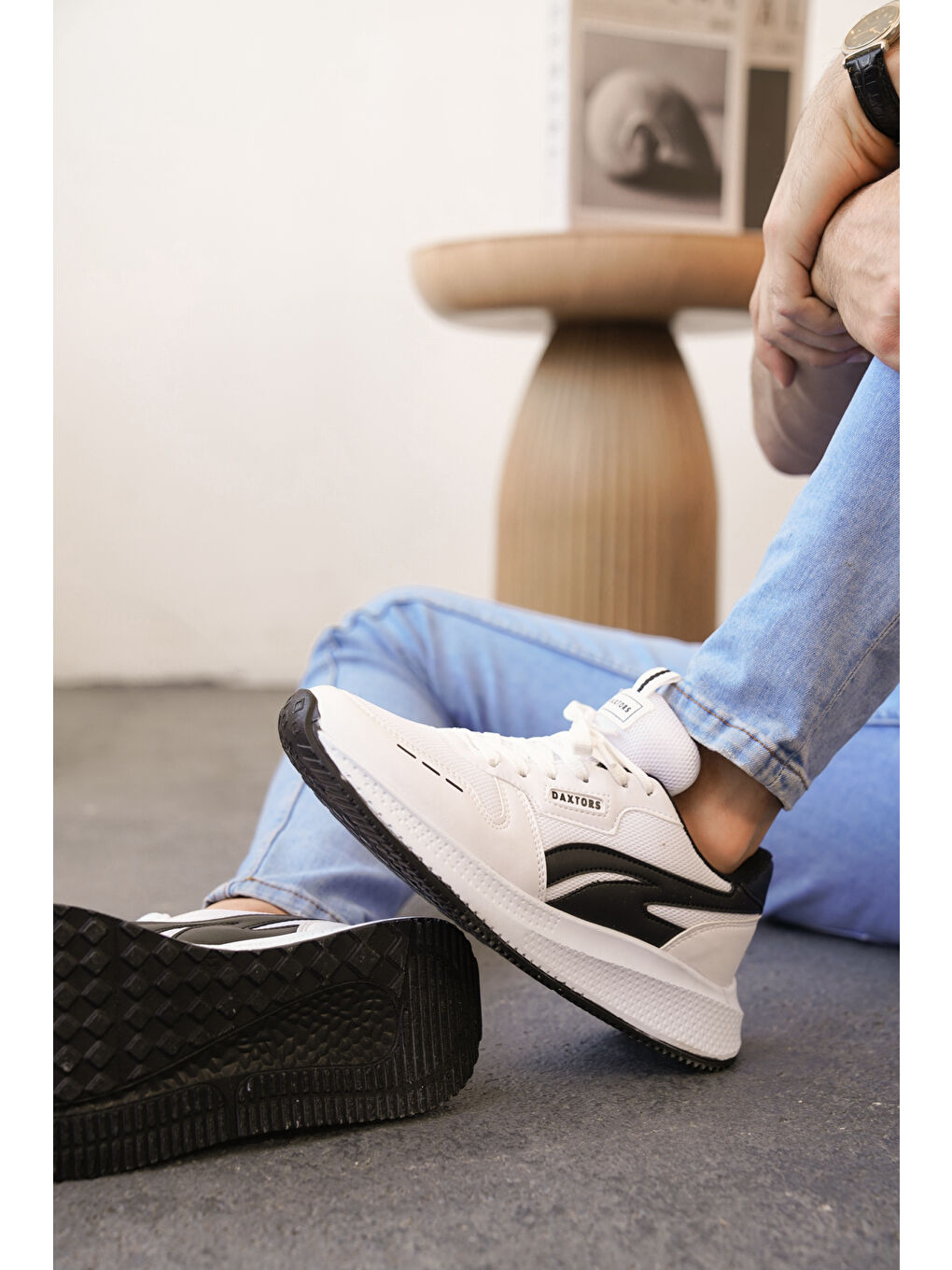 Beyaz Daxors D0128 Günlük Ortopedik Erkek Sneaker Spor Ayakkabı-4