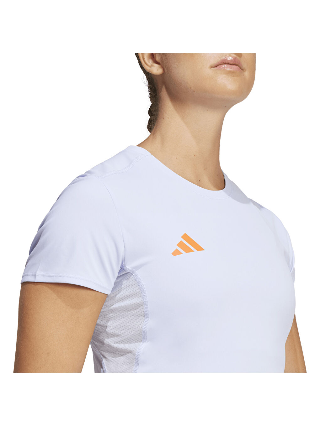 Adizero E Kadın Mavi Yuvarlak Yaka Tişört-2