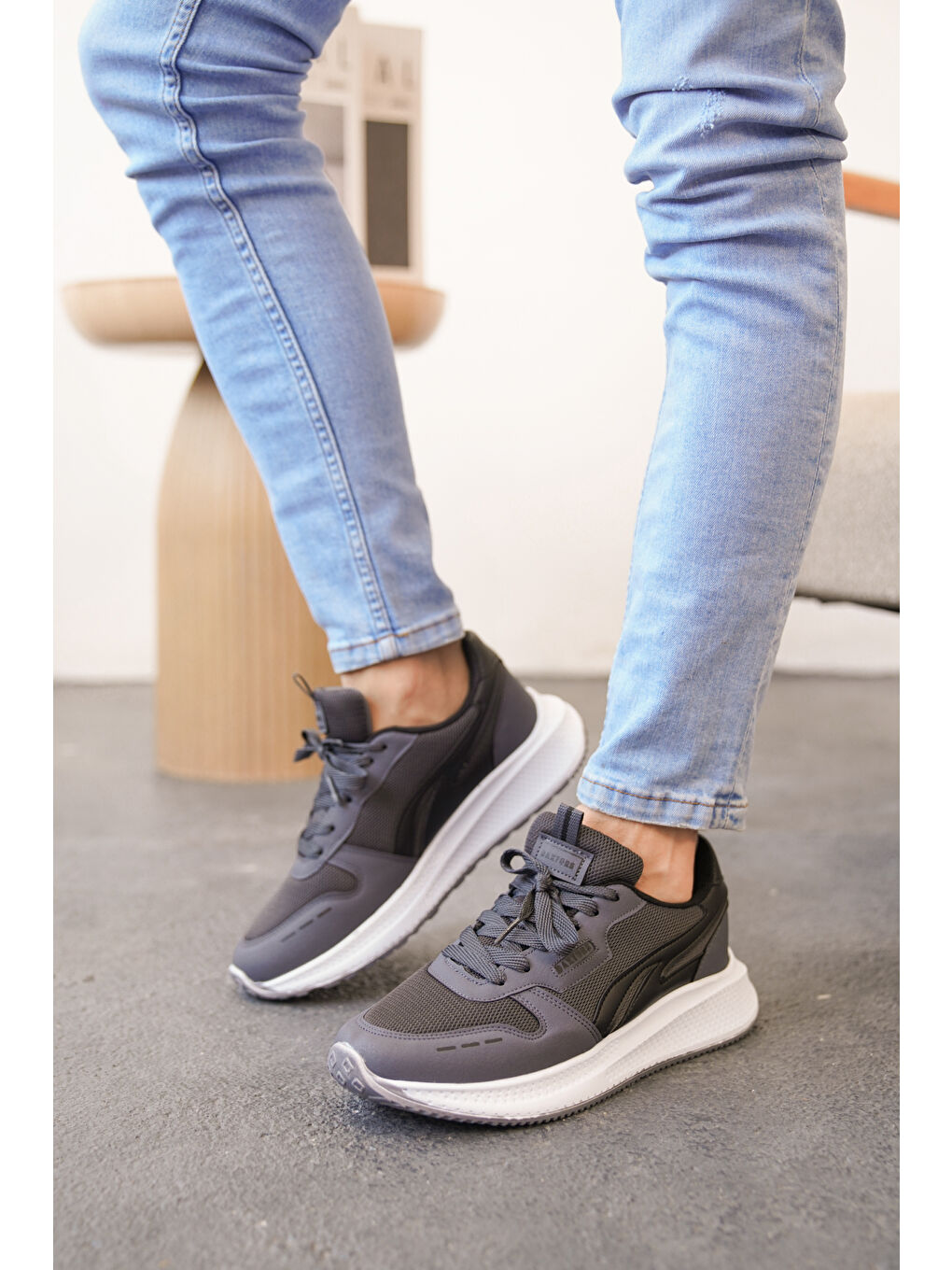 Gri Daxors D0128 Günlük Ortopedik Erkek Sneaker Spor Ayakkabı-3