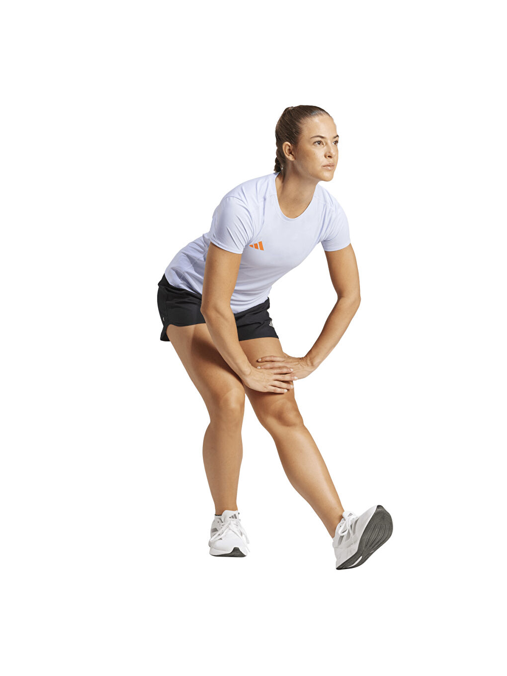 Adizero E Kadın Mavi Yuvarlak Yaka Tişört-4