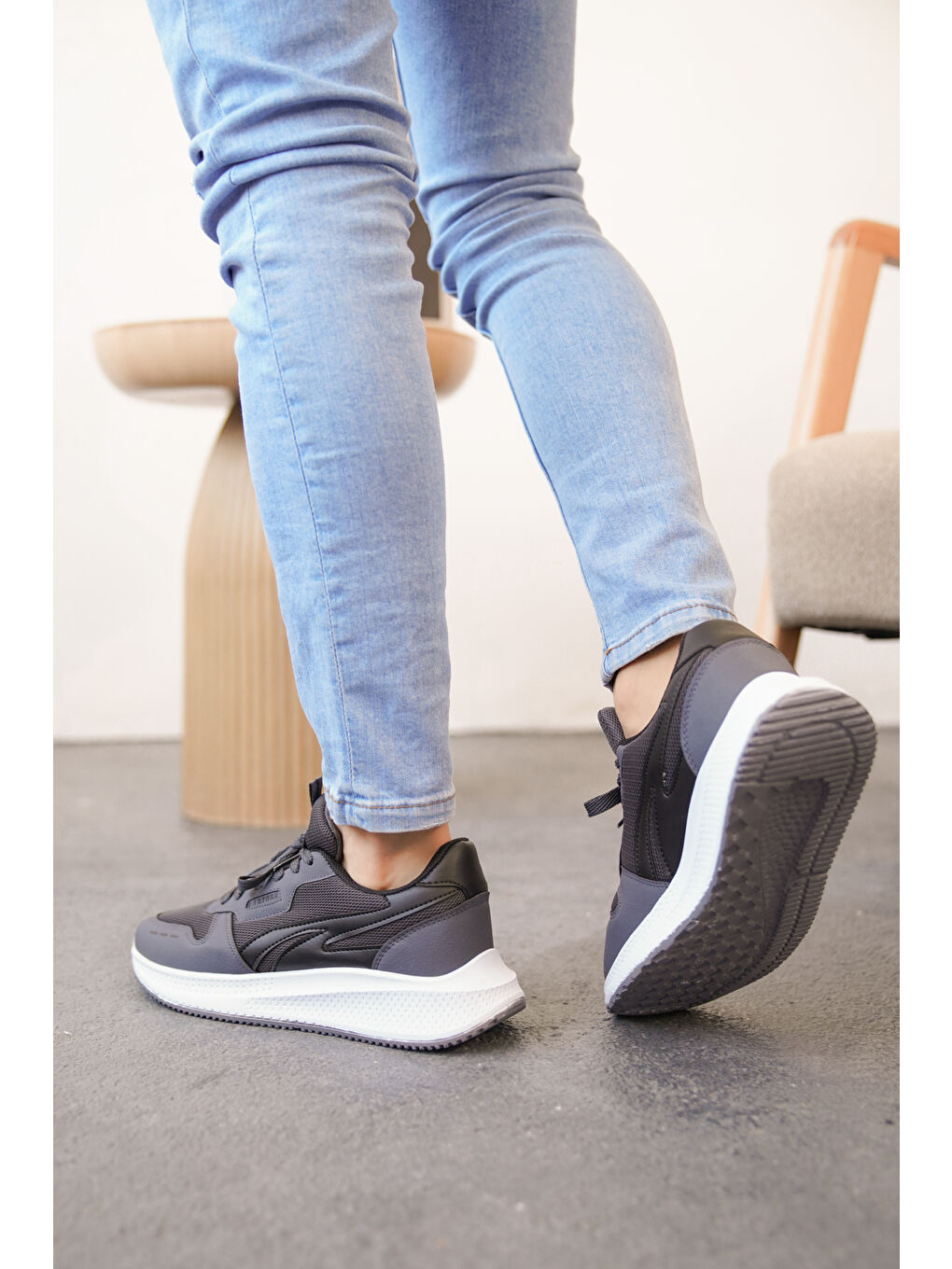 Gri Daxors D0128 Günlük Ortopedik Erkek Sneaker Spor Ayakkabı-4