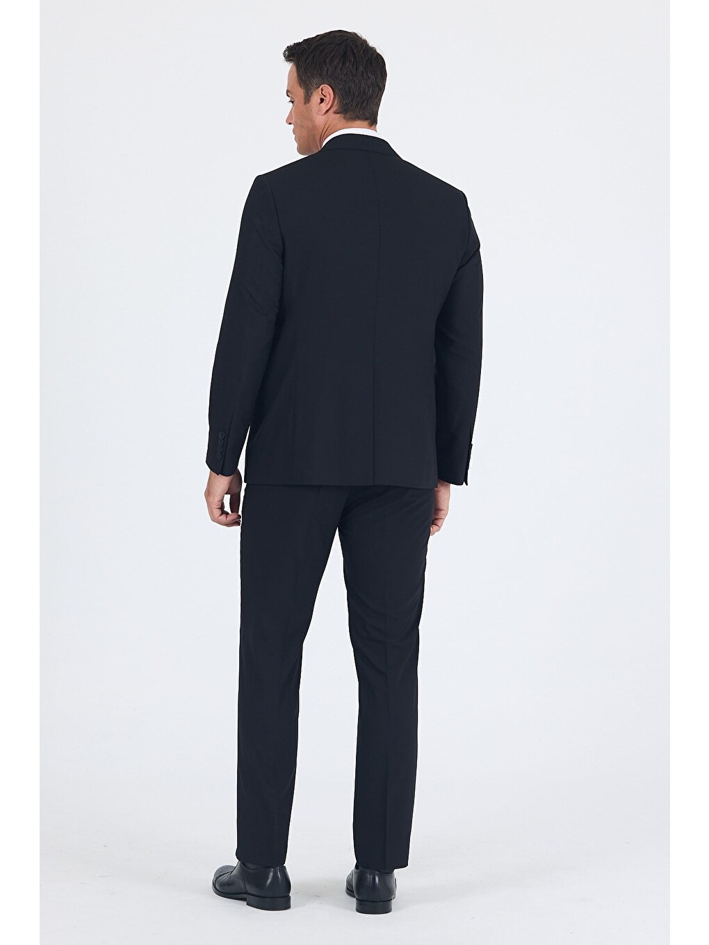 Siyah Mono Yaka Gabardin Astarlı Esnek 6 Drop Comfort Fit Basic Takım Elbise 1001255010-4