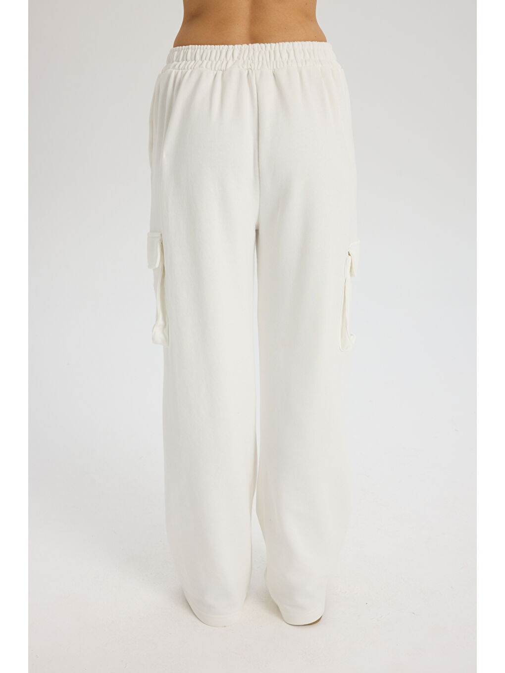 Swan Yandan Cepli Beyaz Eşofman Takım-5