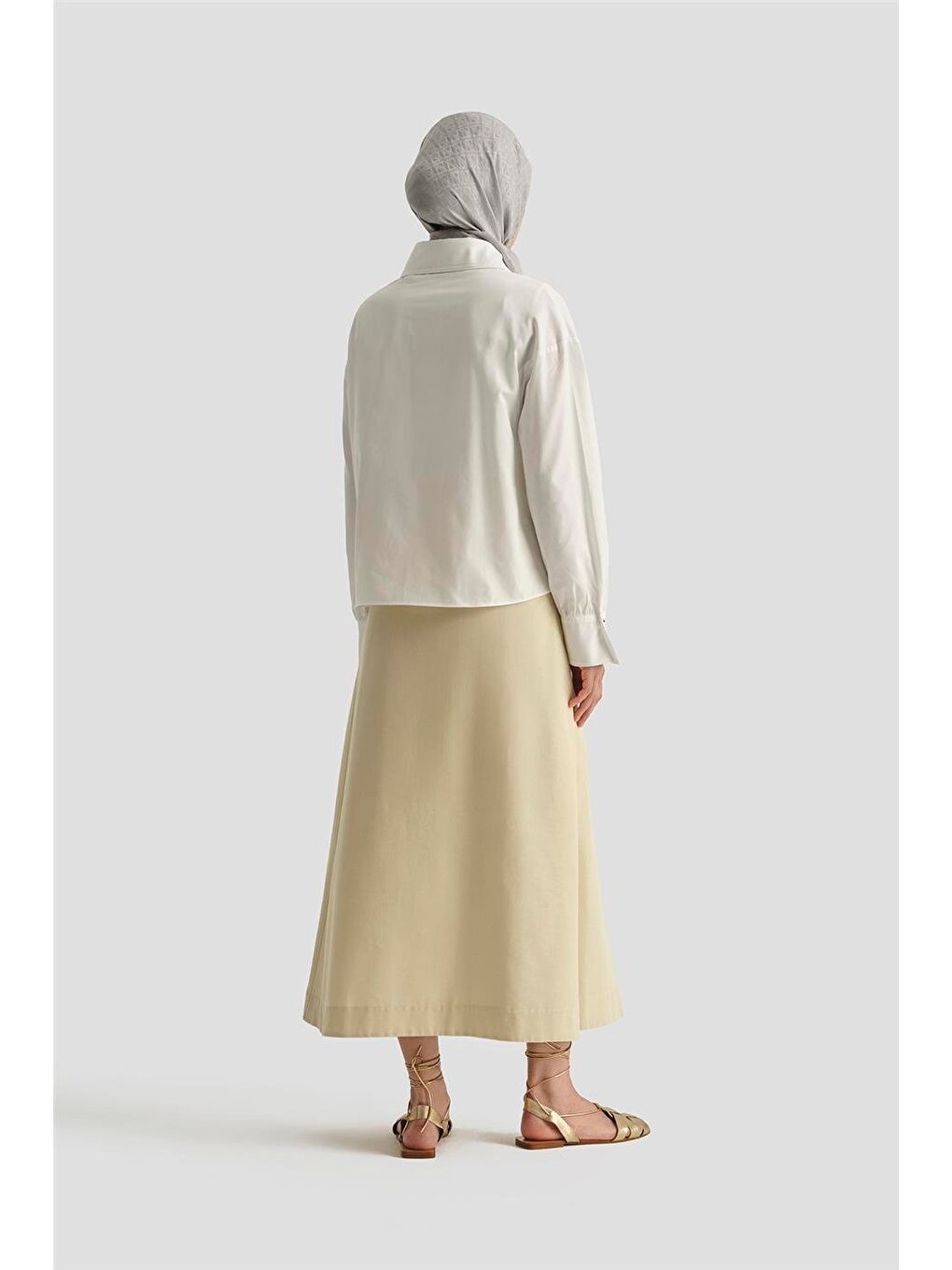 Kargo Cepli Gömlek 25Y3741 Beyaz-4