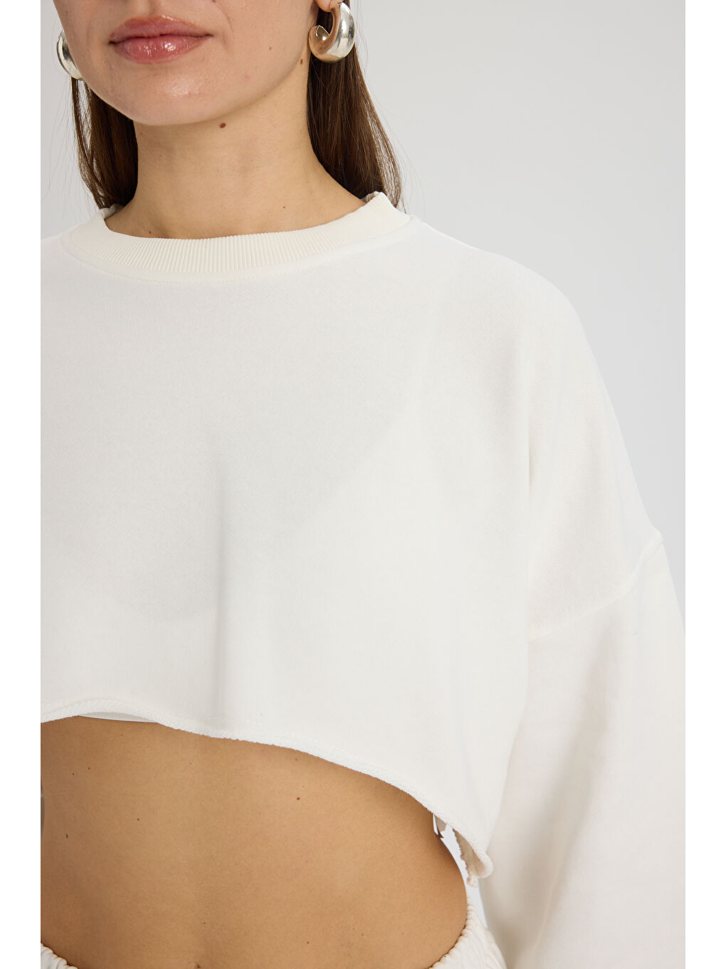 Swan Yandan Cepli Beyaz Eşofman Takım-6