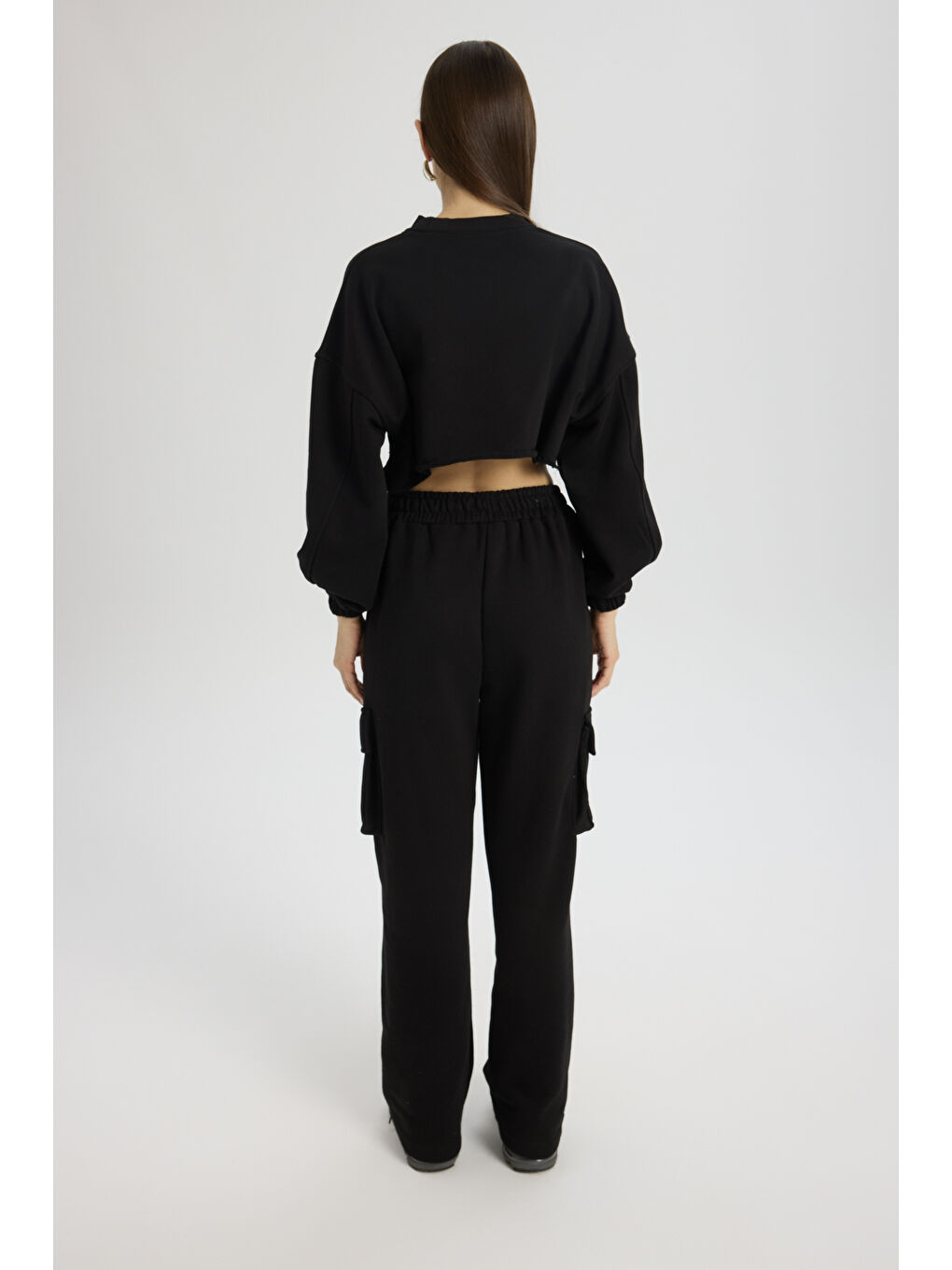 Swan Yandan Cepli Siyah Eşofman Takım-4