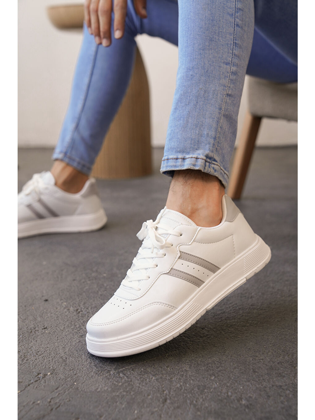 Gri Daxors D0163 Günlük Ortopedik Erkek Sneaker Spor Ayakkabı