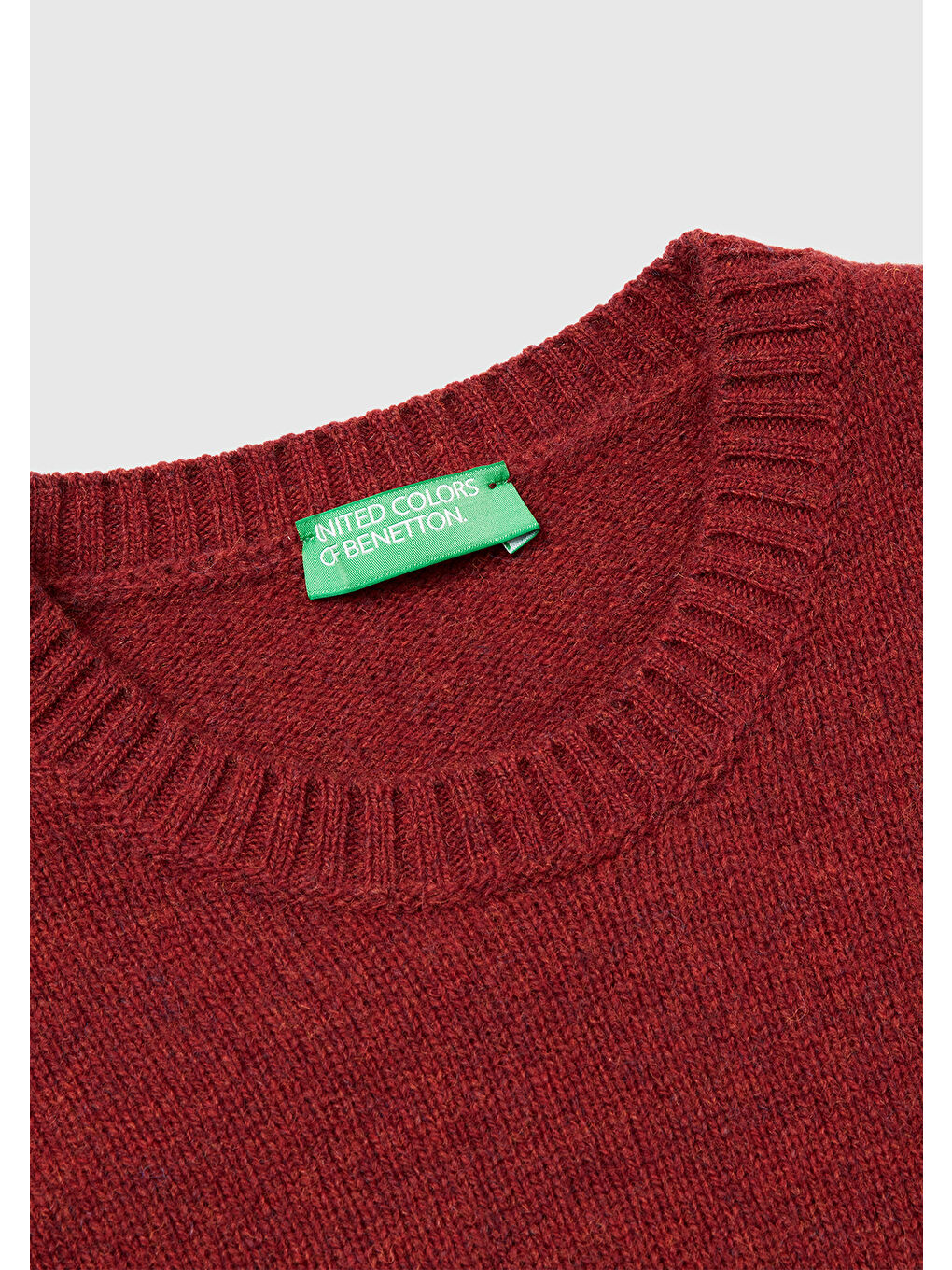 Erkek Bordo Bisiklet Yaka Shetland Kazak-6