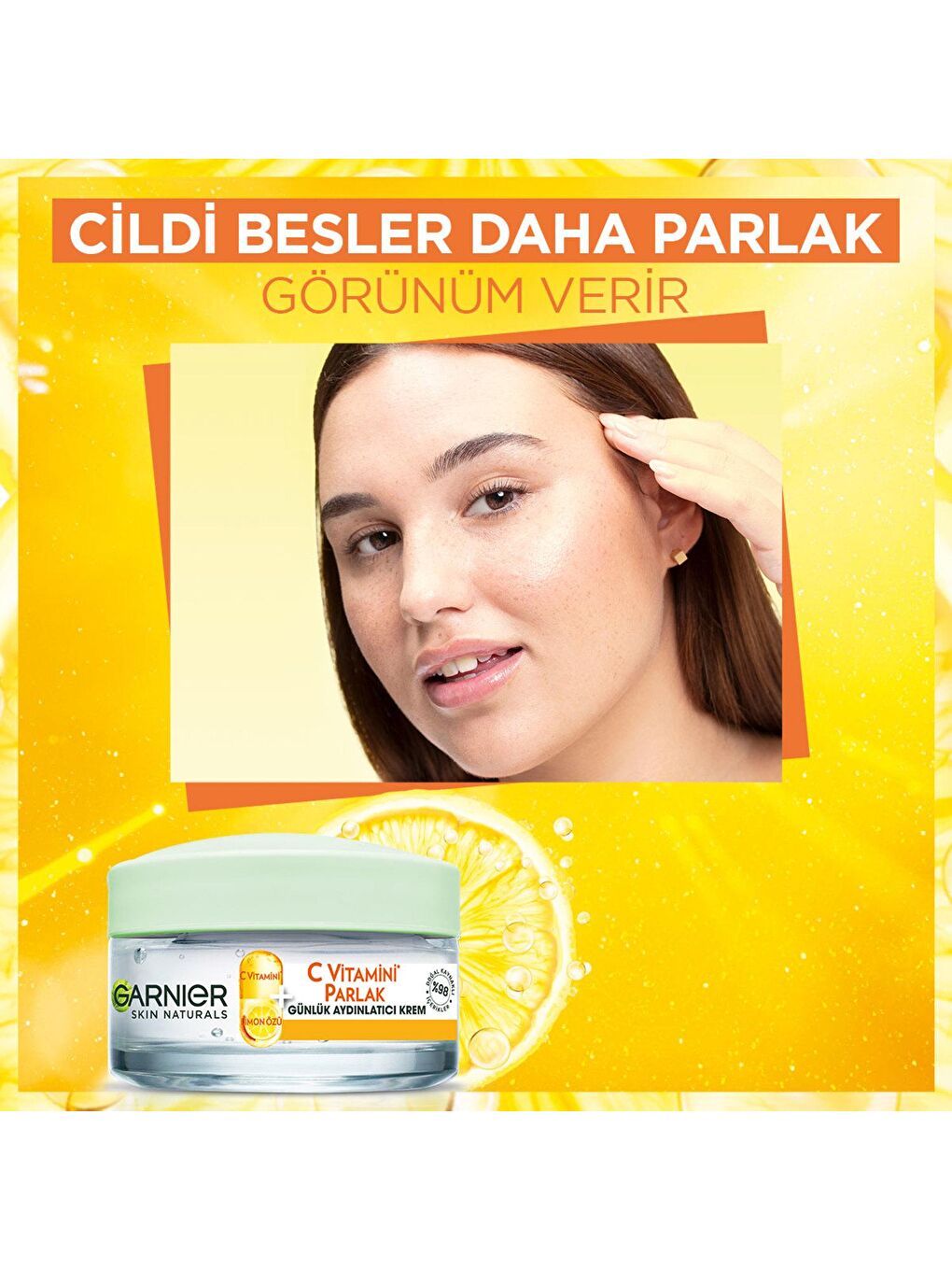 GARNIER Beyaz C Vitamini Parlak Günlük Aydınlatıcı Nemlendirici Krem 50ml - 2