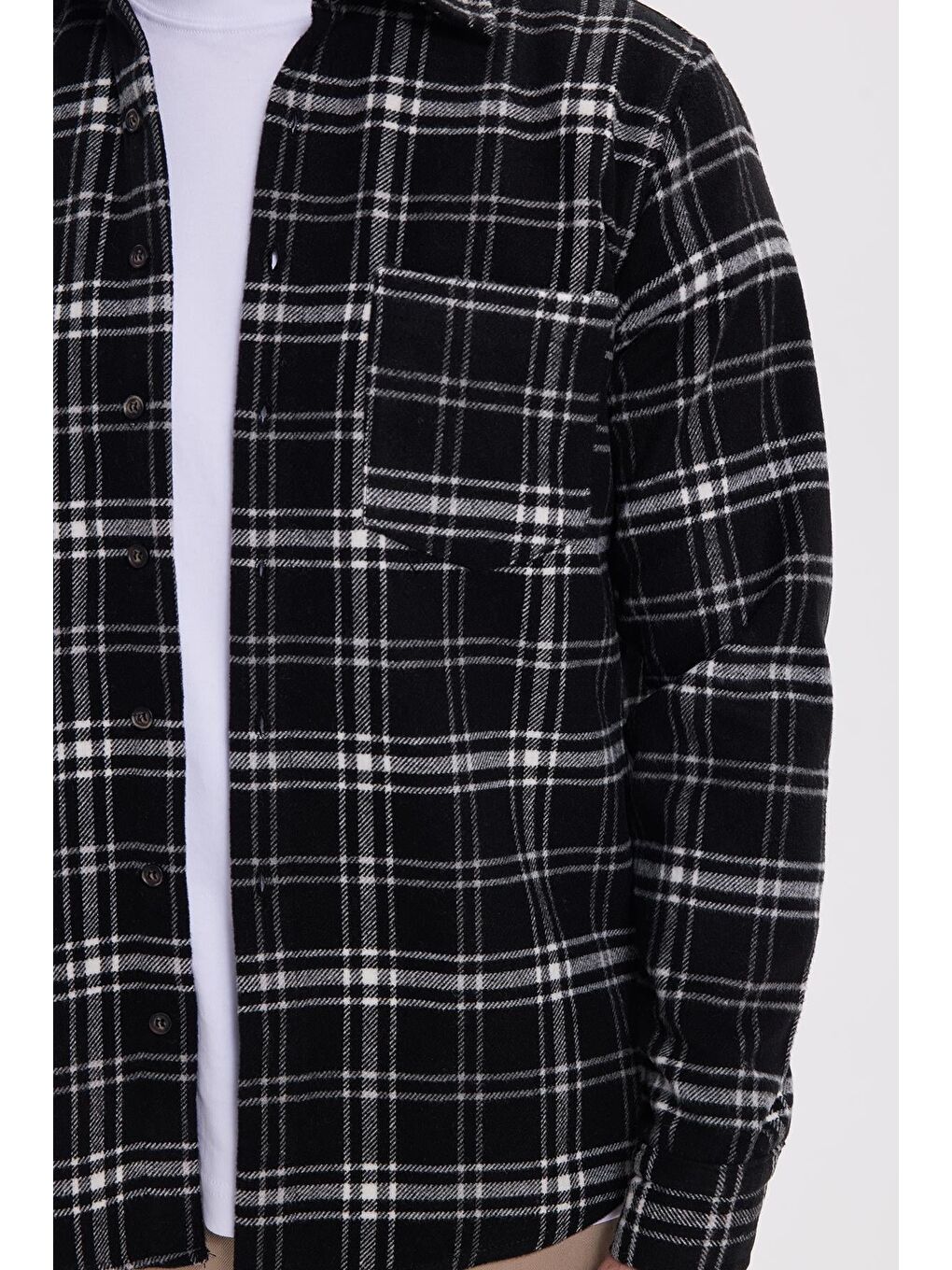 Karışık Erkek Regular Fit Rahat Kesim Kışlık Kareli Oduncu Gömlek-2