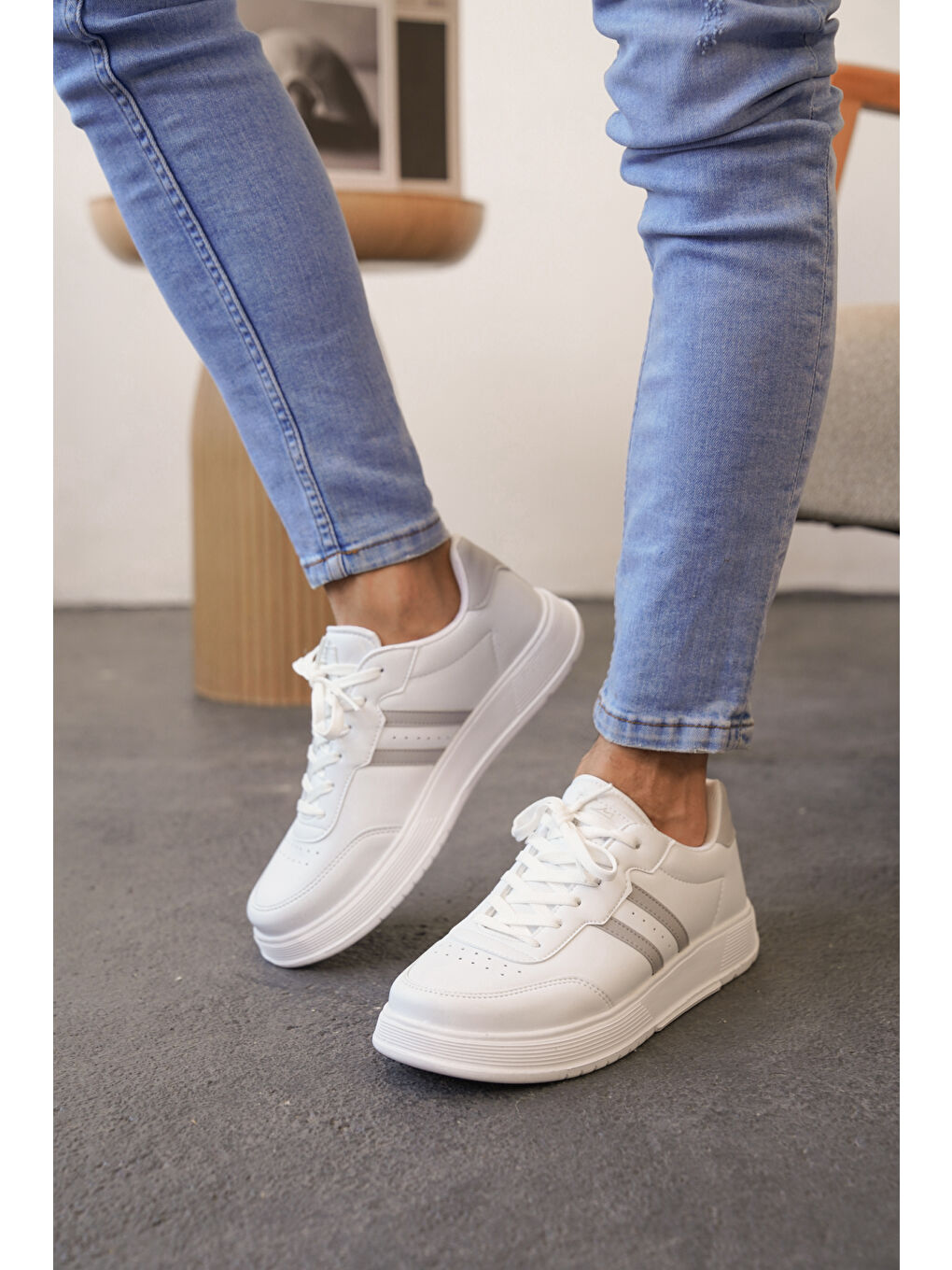 Gri Daxors D0163 Günlük Ortopedik Erkek Sneaker Spor Ayakkabı-2