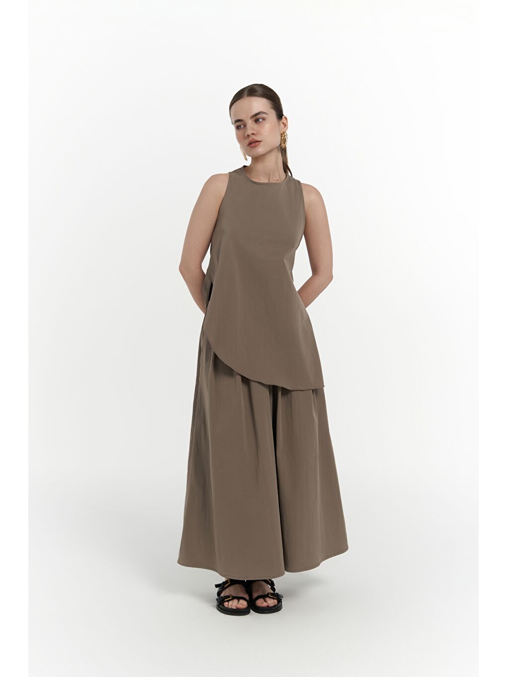 Delos Haki Bluz Etek Takım-3