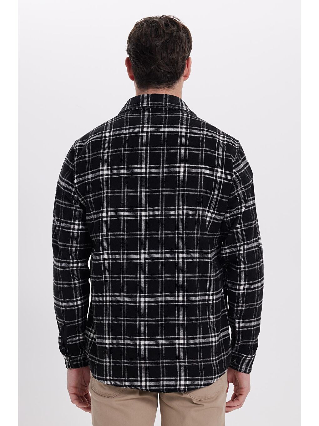 Karışık Erkek Regular Fit Rahat Kesim Kışlık Kareli Oduncu Gömlek-6