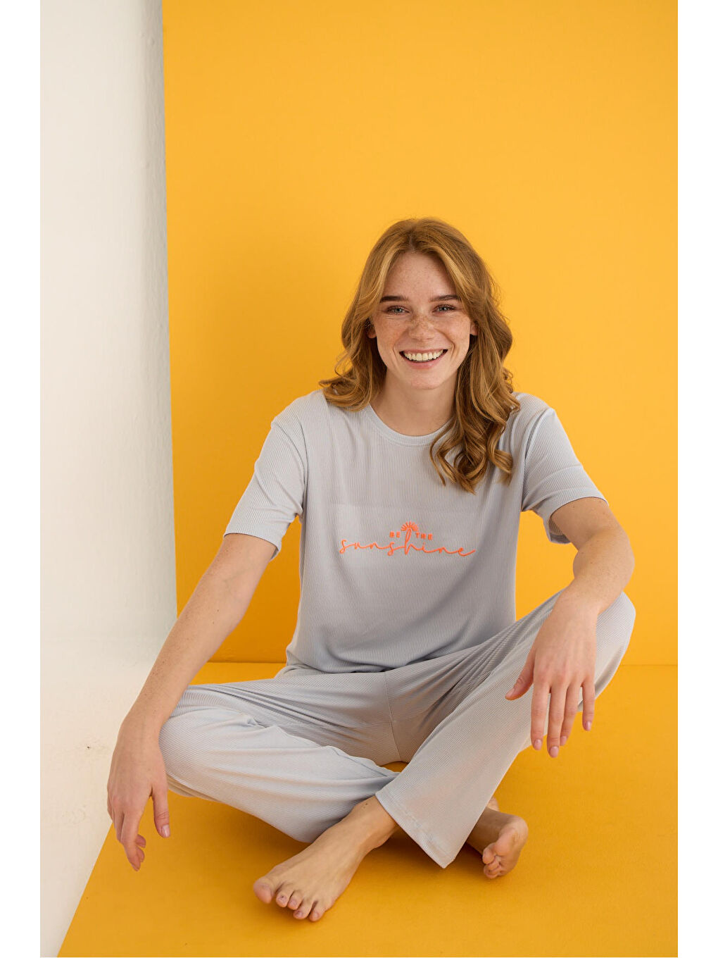 Mavi Kaşkorse Pijama Takımı 7031-3