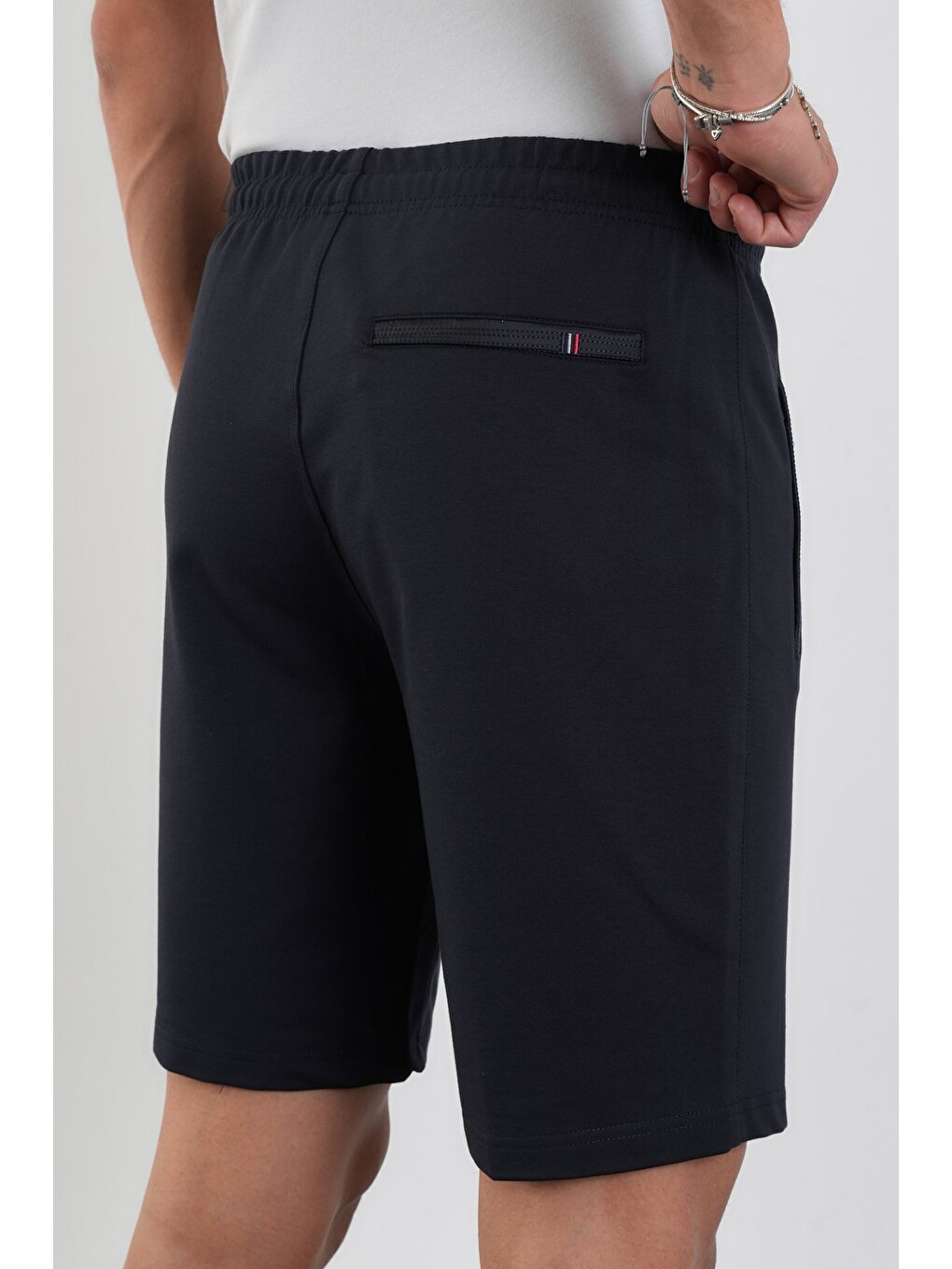 Bej Erkek Regular Fit Fermuar Cepli Pamuklu Şort-4