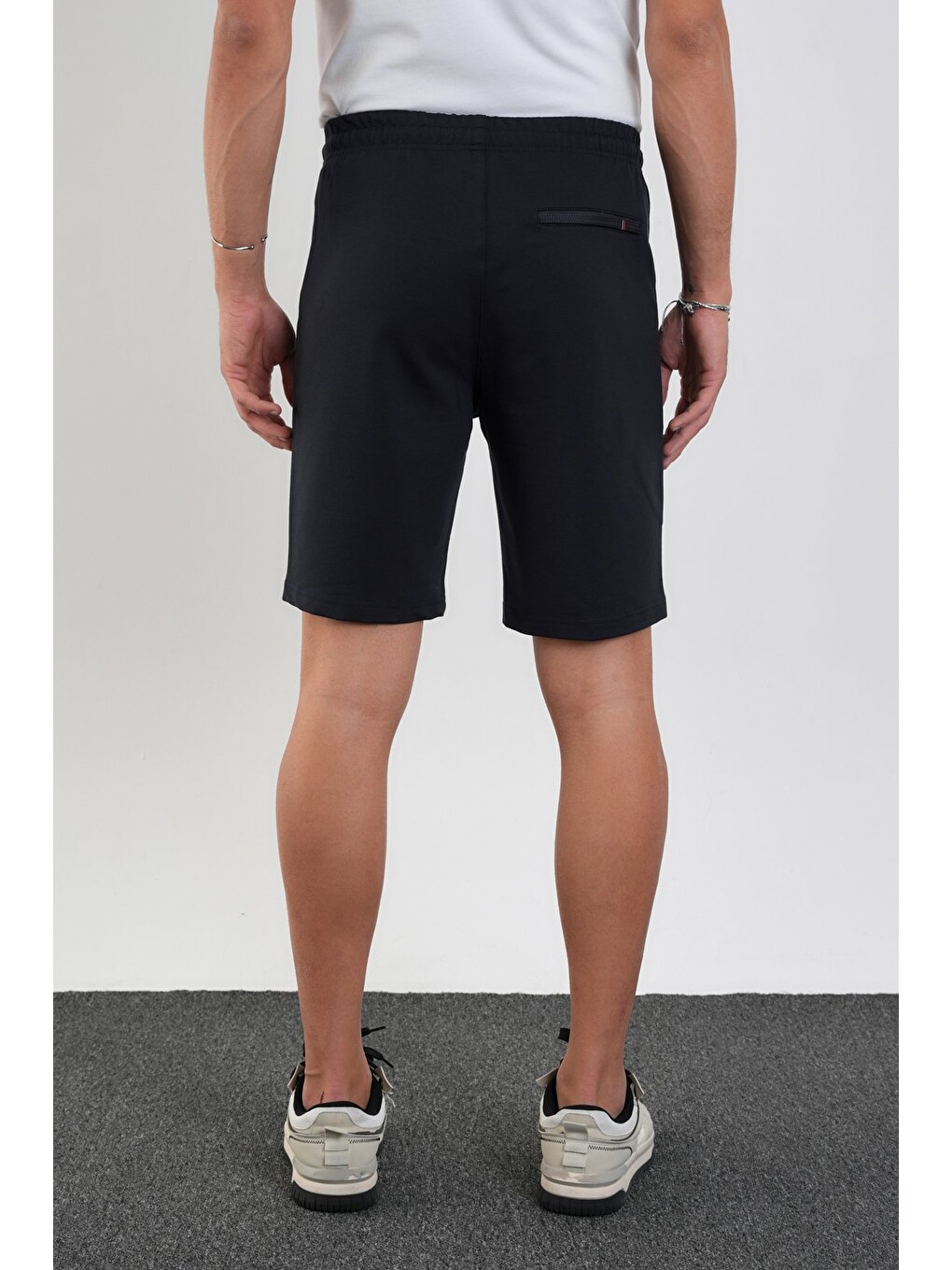 Bej Erkek Regular Fit Fermuar Cepli Pamuklu Şort-6
