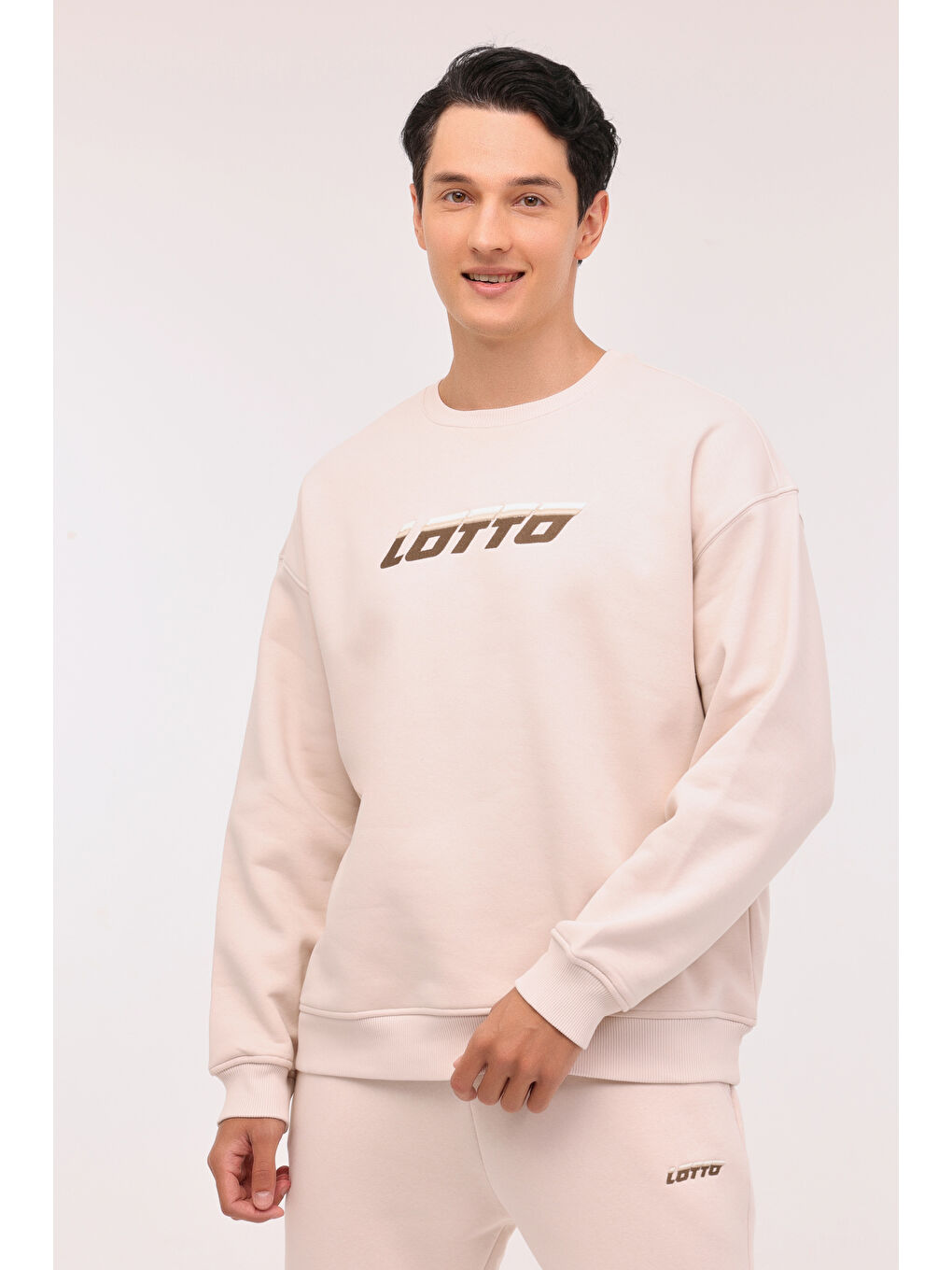 LOTTO M-ARMED C NECK 4PR Bej Erkek Sweatshirt