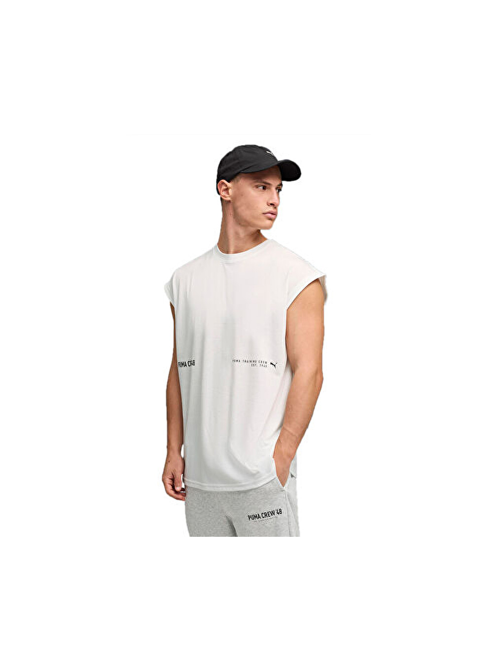 M Graphic Cutoff Tank Erkek Antrenman Tişörtü 52852902 Beyaz